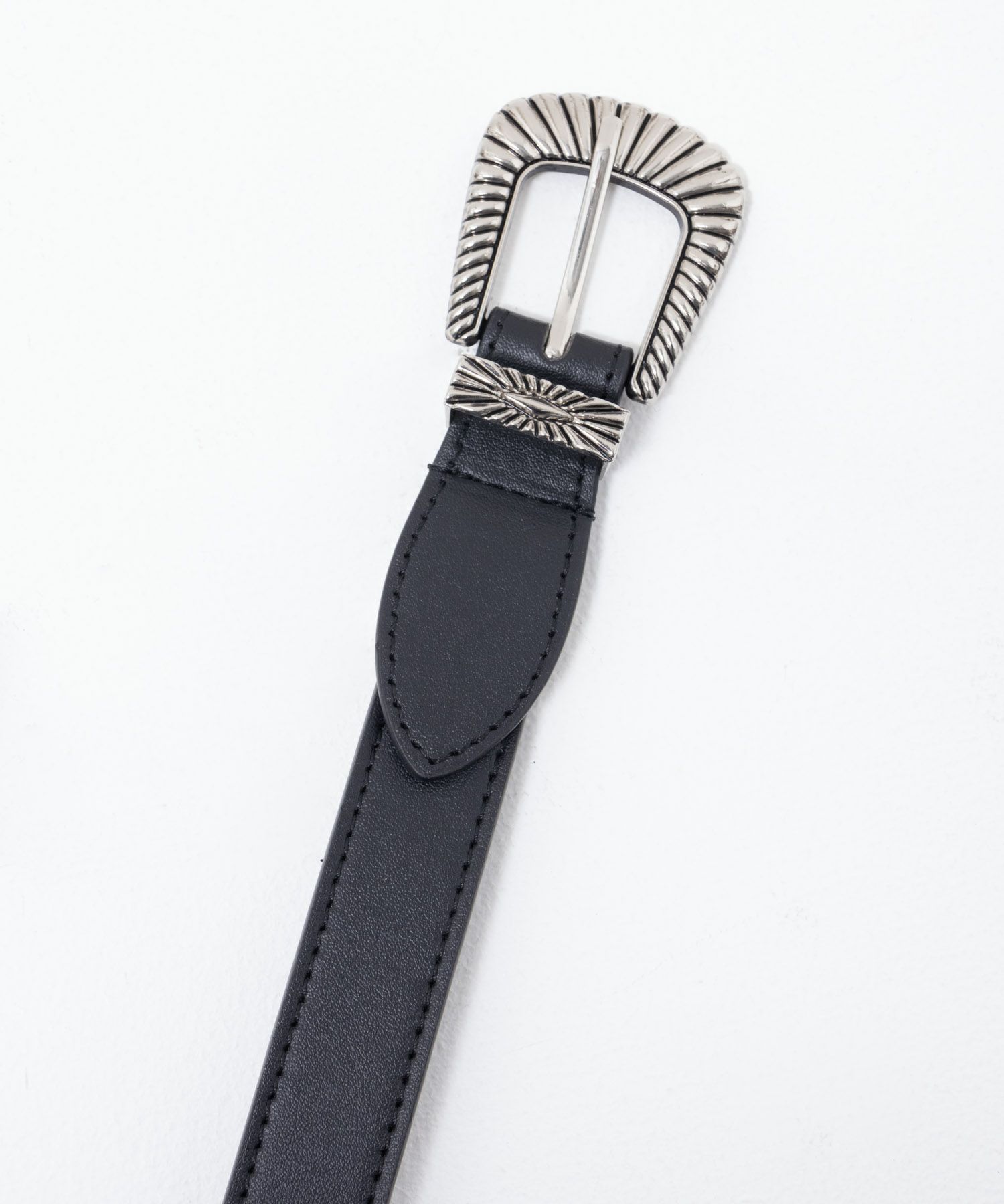 25mmウエスタン3点尾錠バックルベルト メンズ商品画像-5