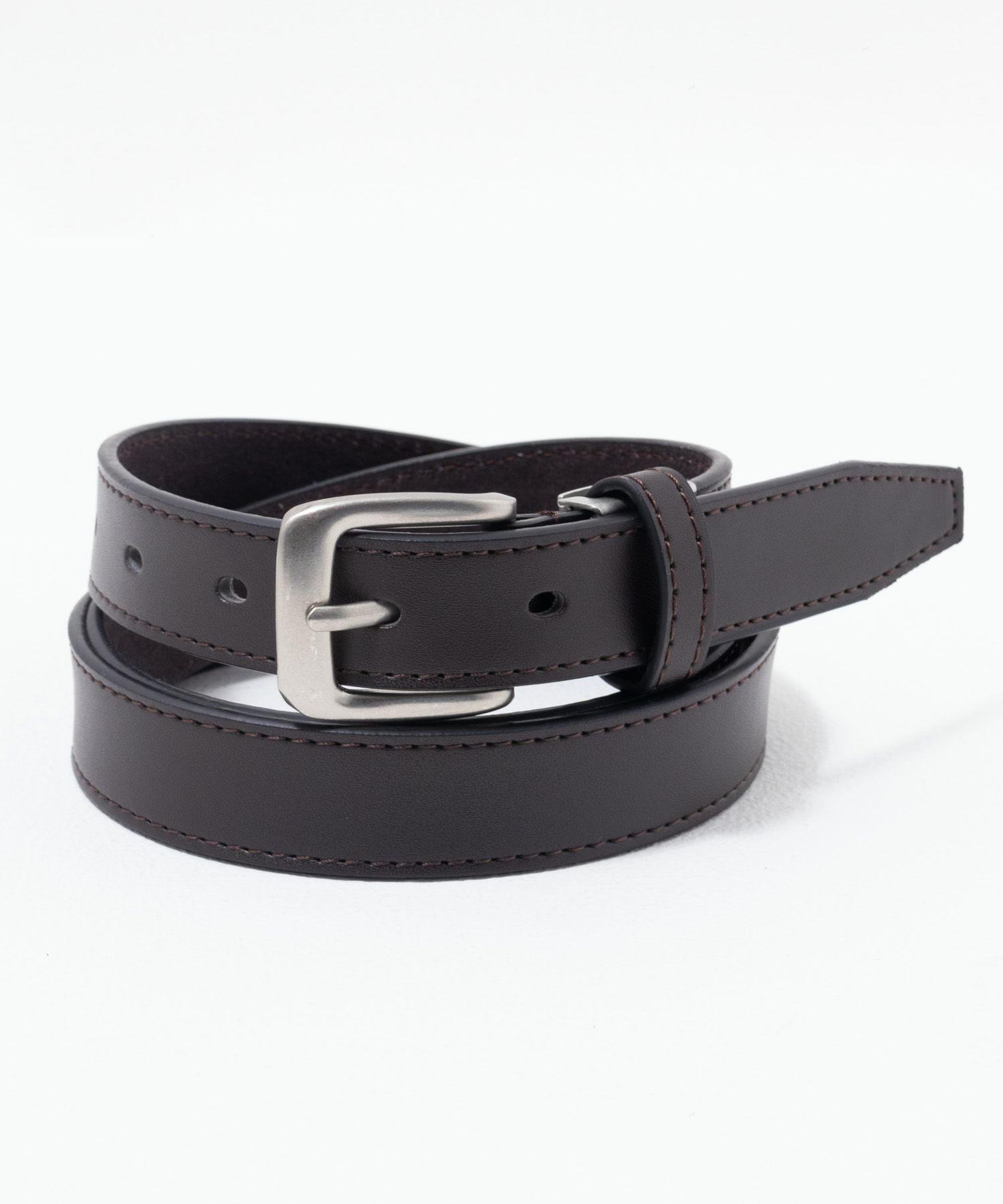 25mmエシカルレザー無地ベルト メンズ商品画像-2