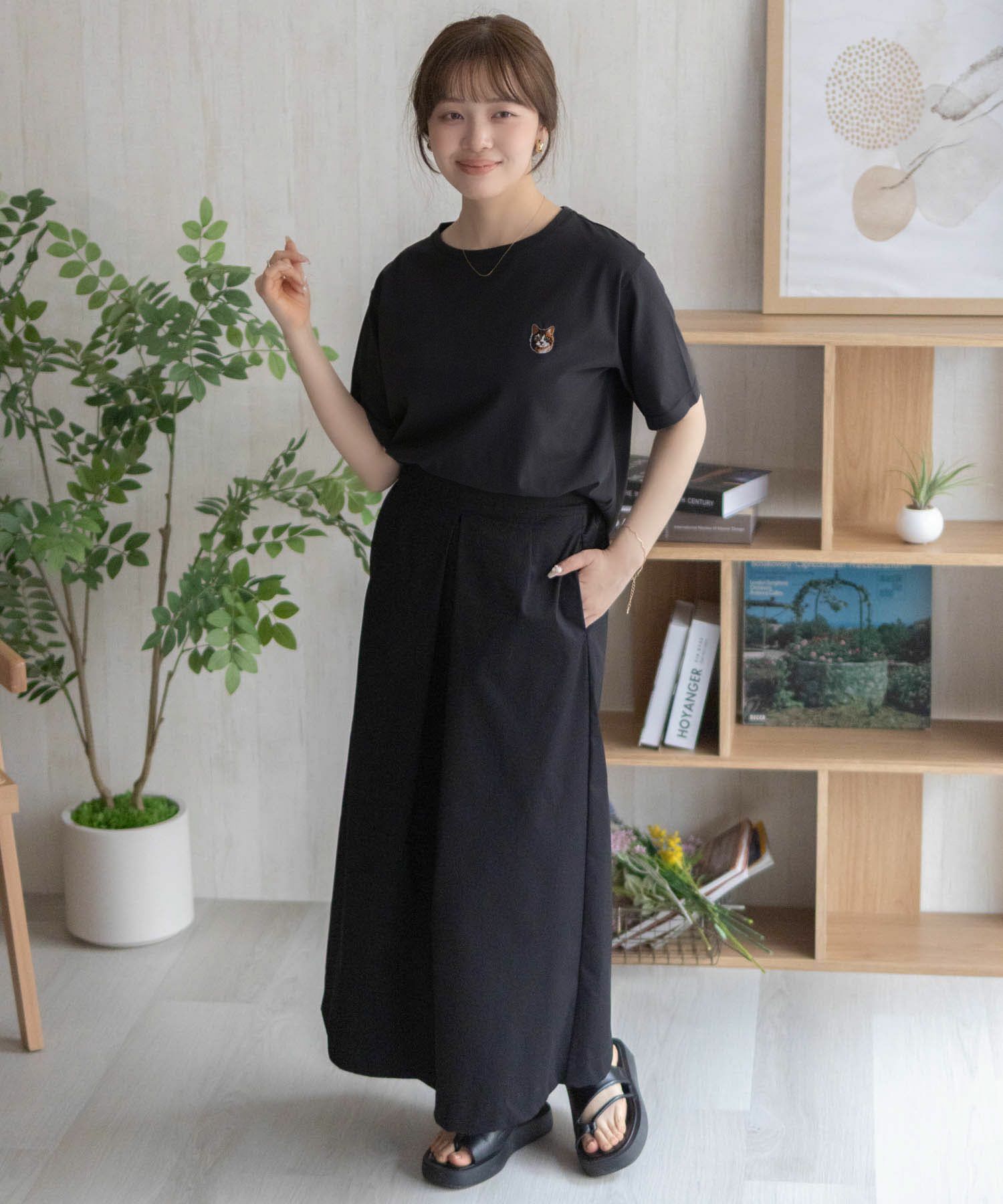 nAvy  ネコ刺繍Tシャツ レディース メール便 対応商品商品サムネイル-28