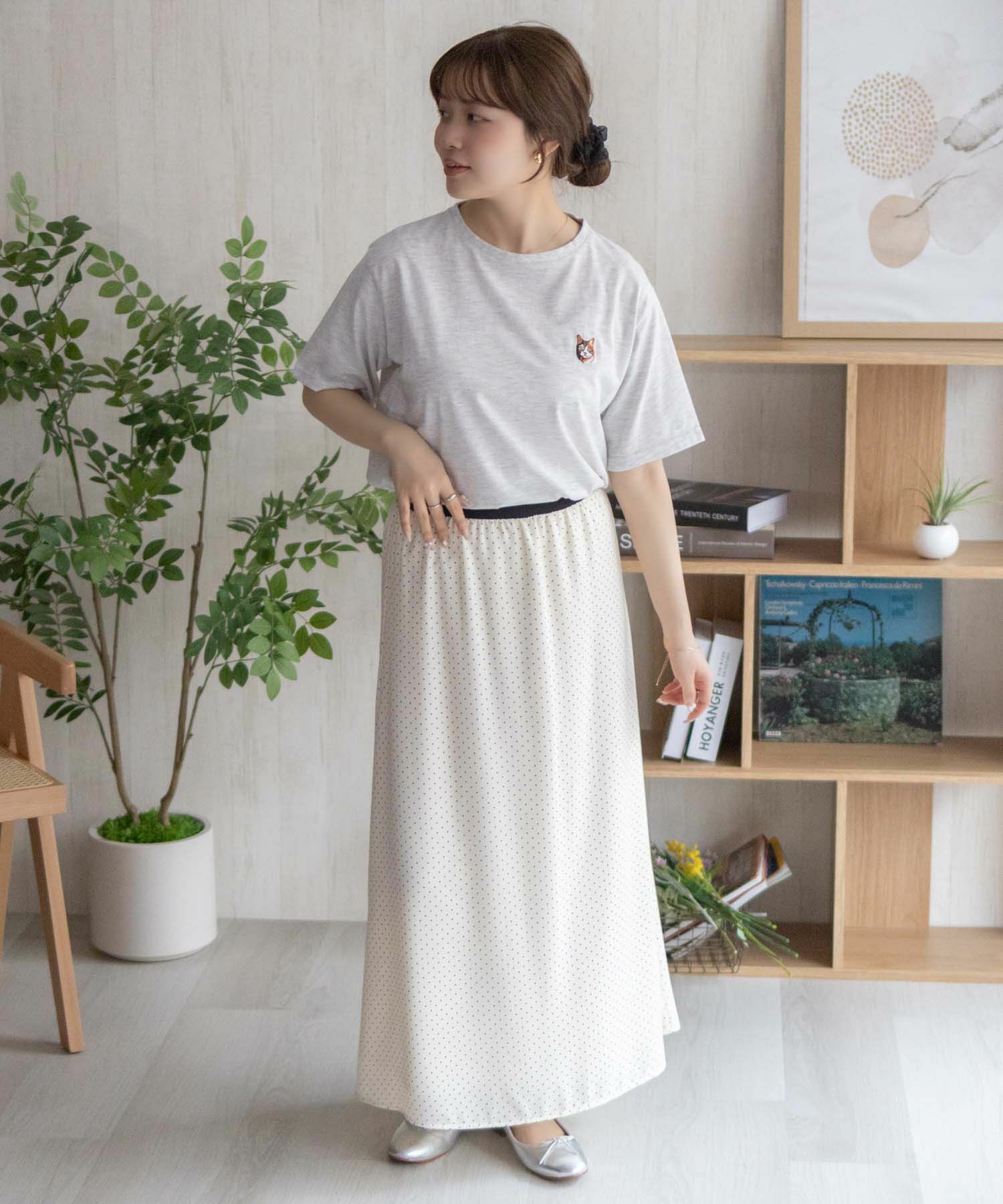 nAvy  ネコ刺繍Tシャツ レディース メール便 対応商品商品サムネイル-29