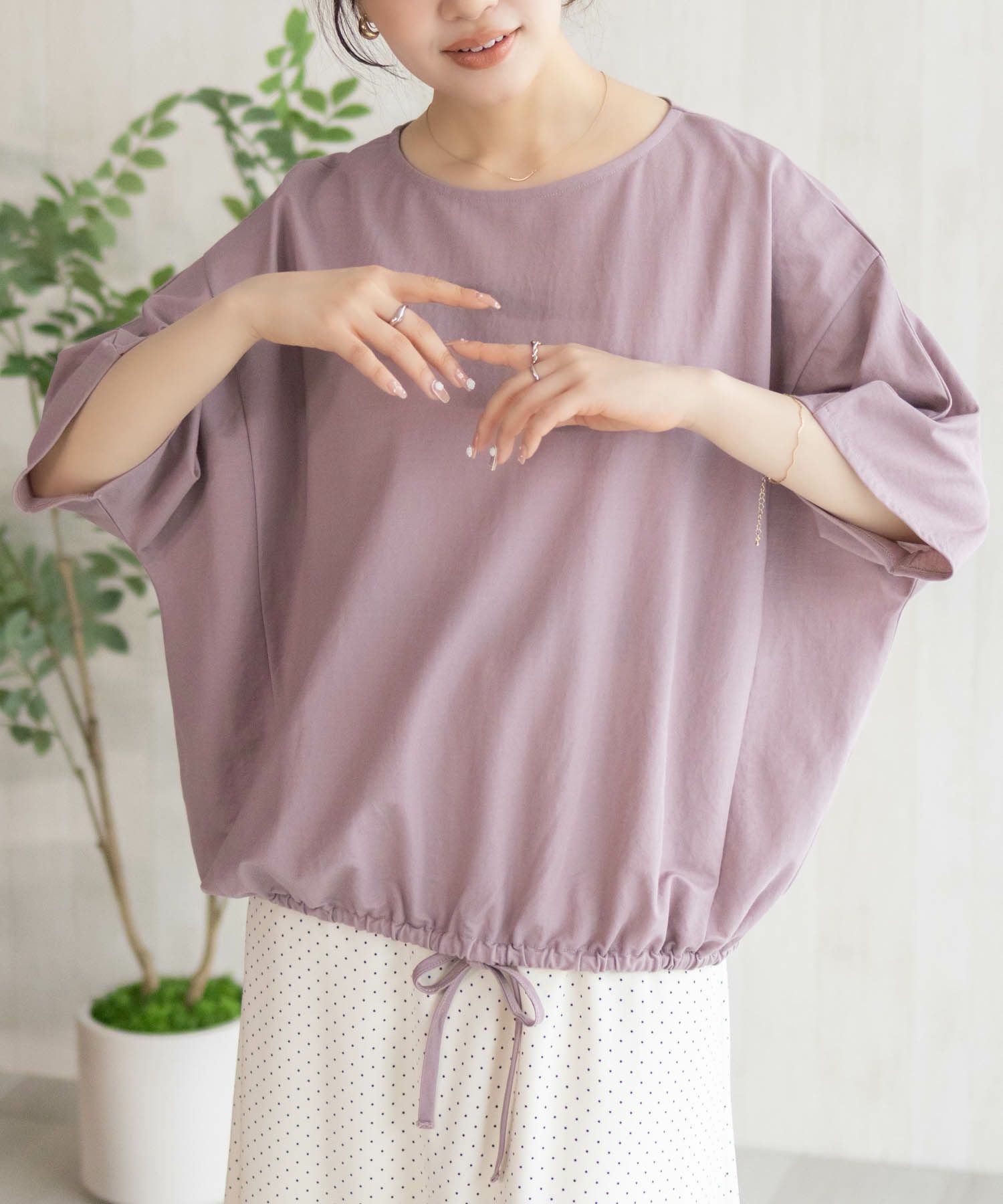 nAvy SARARI 裾スピンドルTシャツ レディース ネコポス 対応商品