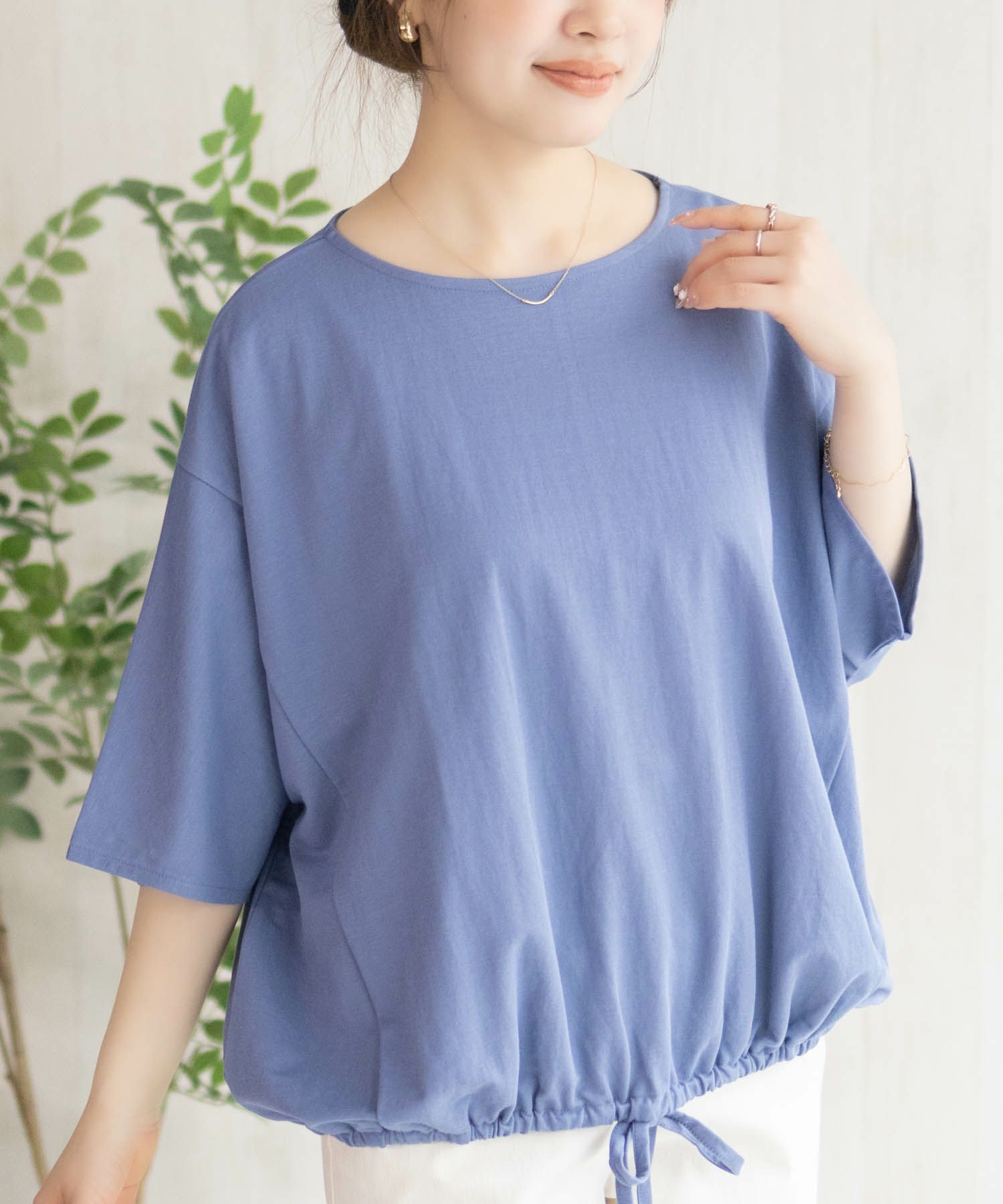 nAvy  SARARI 裾スピンドルTシャツ レディース メール便 対応商品商品画像-4