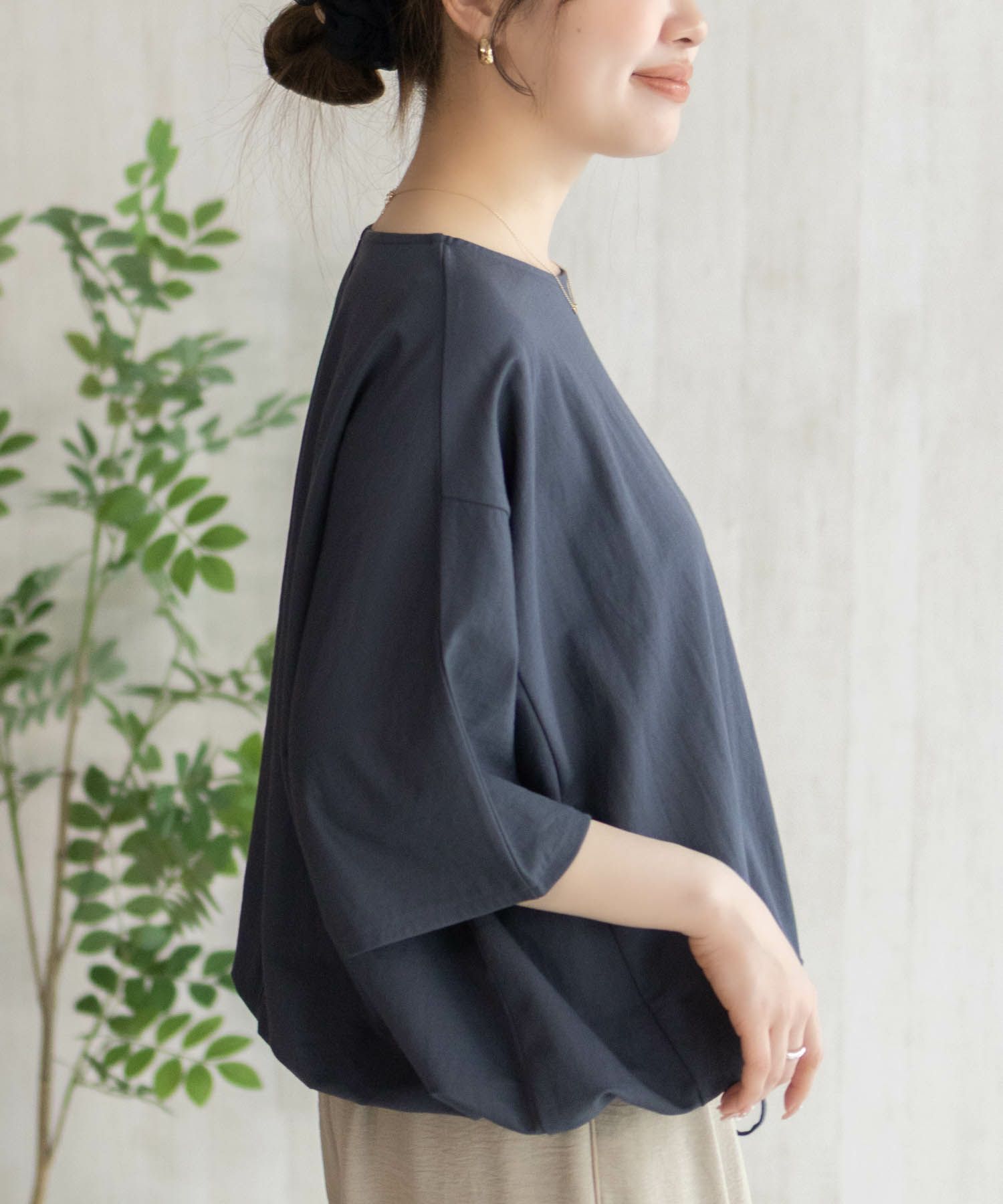 nAvy SARARI 裾スピンドルTシャツ レディース ネコポス 対応商品