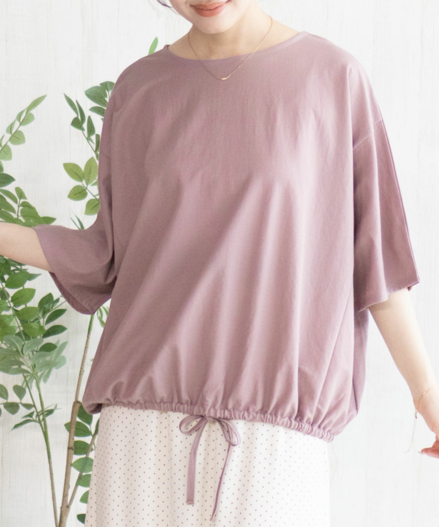 nAvy SARARI 裾スピンドルTシャツ レディース メール便 対応商品商品画像-11