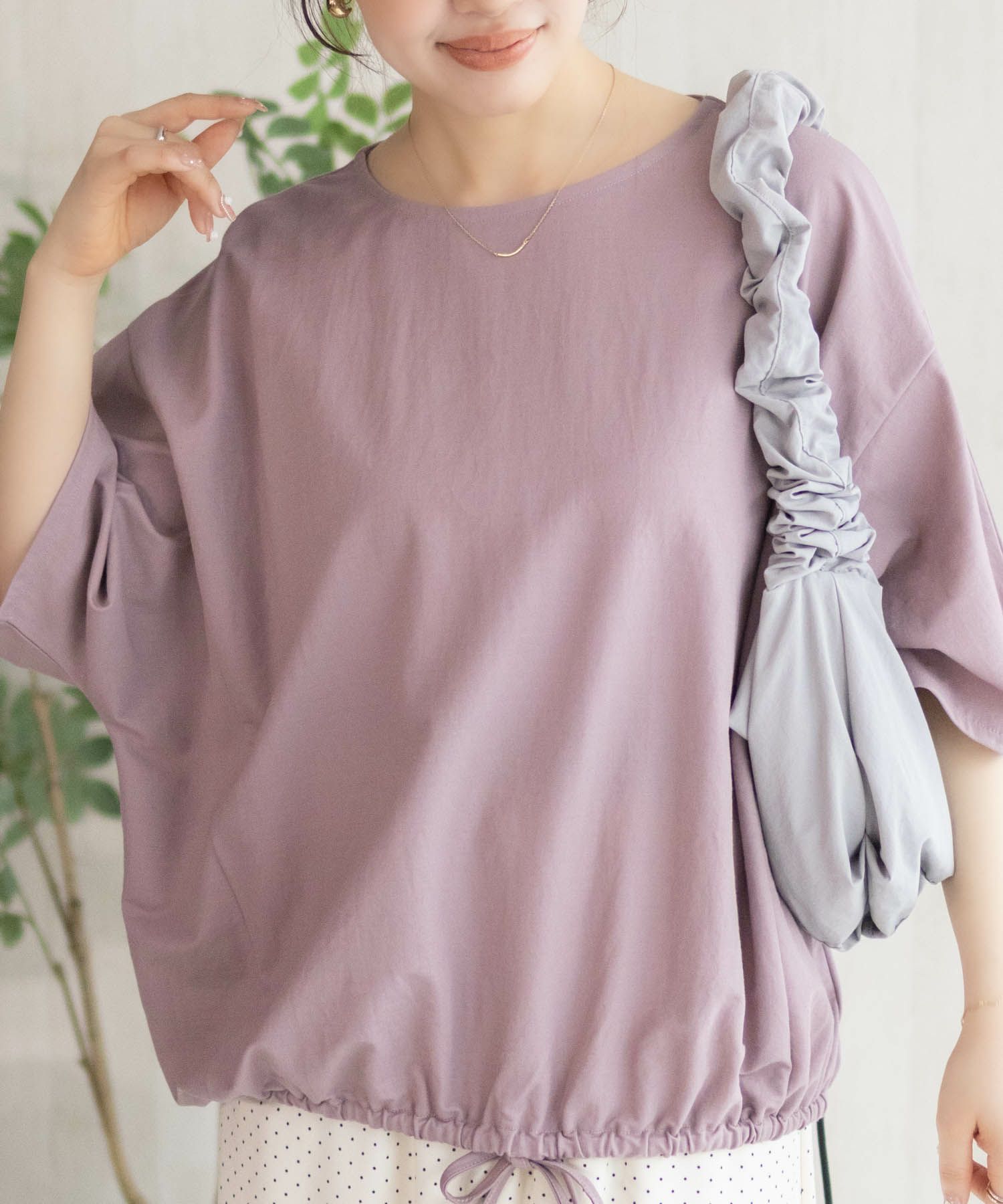nAvy SARARI 裾スピンドルTシャツ レディース ネコポス 対応商品