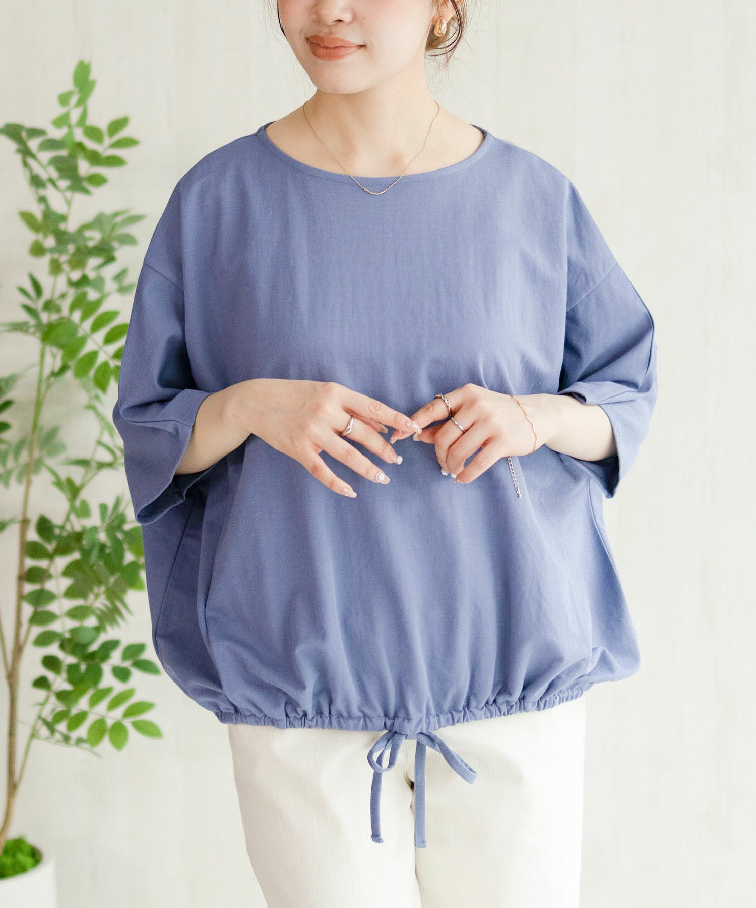 nAvy SARARI 裾スピンドルTシャツ レディース メール便 対応商品商品画像-21