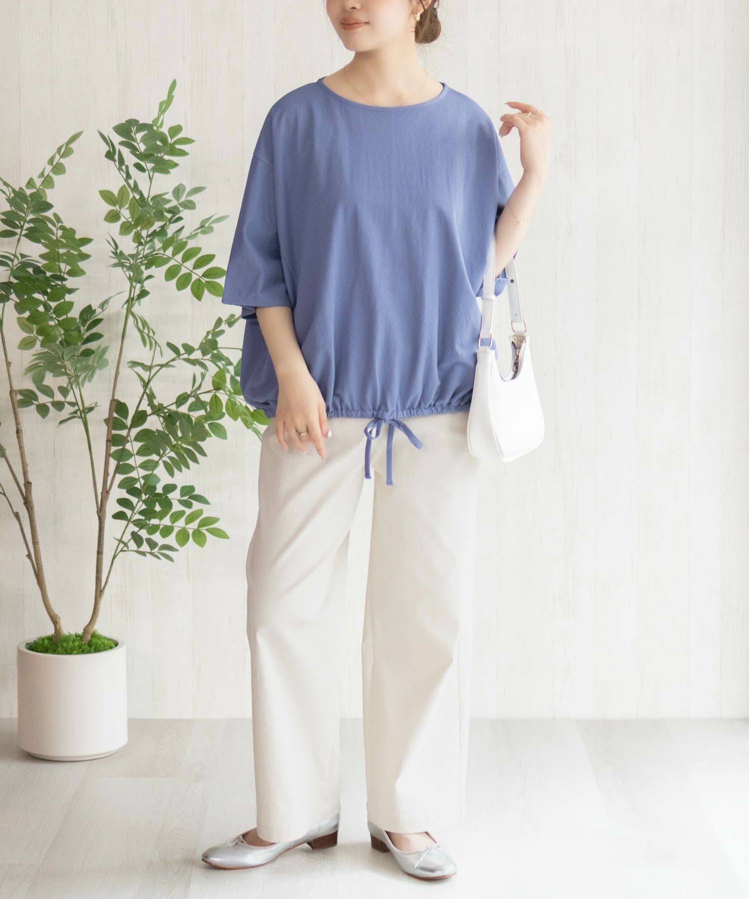 nAvy SARARI 裾スピンドルTシャツ レディース ネコポス 対応商品