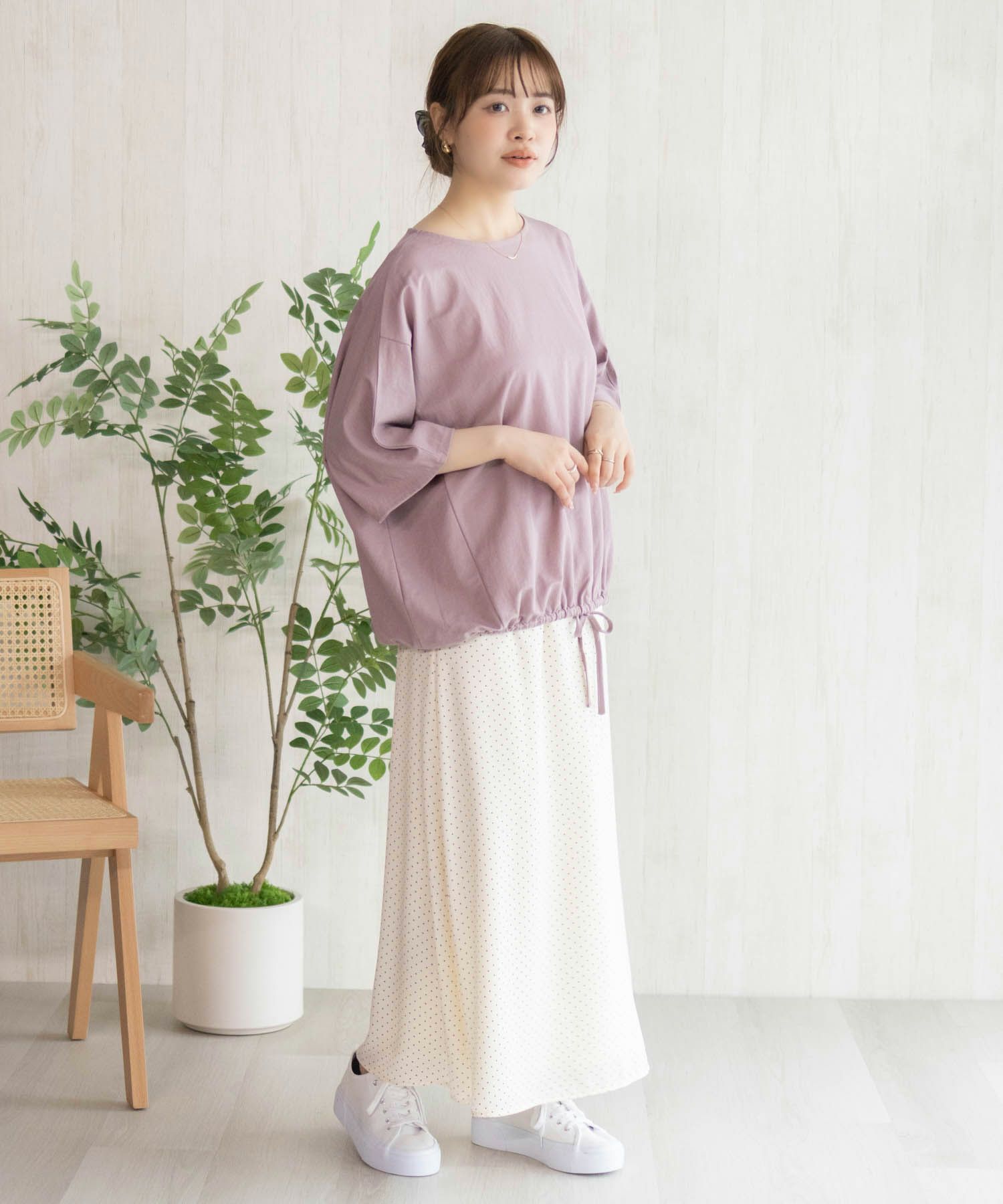 nAvy  SARARI 裾スピンドルTシャツ レディース メール便 対応商品商品画像-36