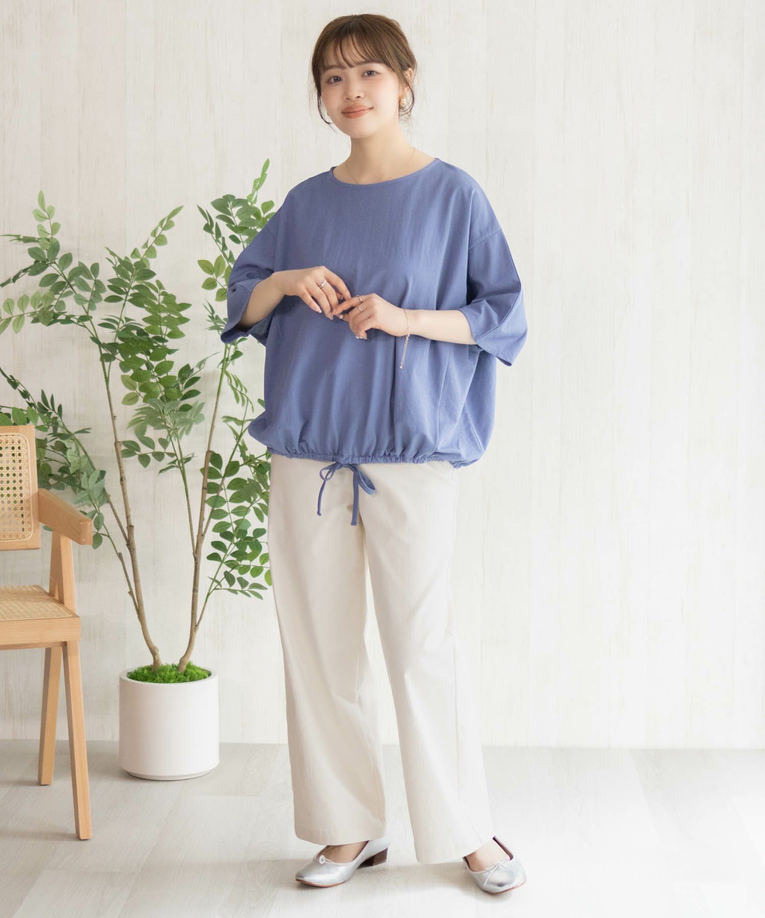 nAvy SARARI 裾スピンドルTシャツ レディース メール便 対応商品商品画像-38