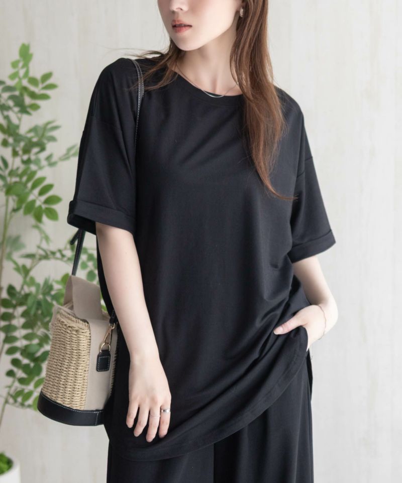 nAvy SARARI チュニック丈Tシャツ レディース メール便 対応商品商品画像-1