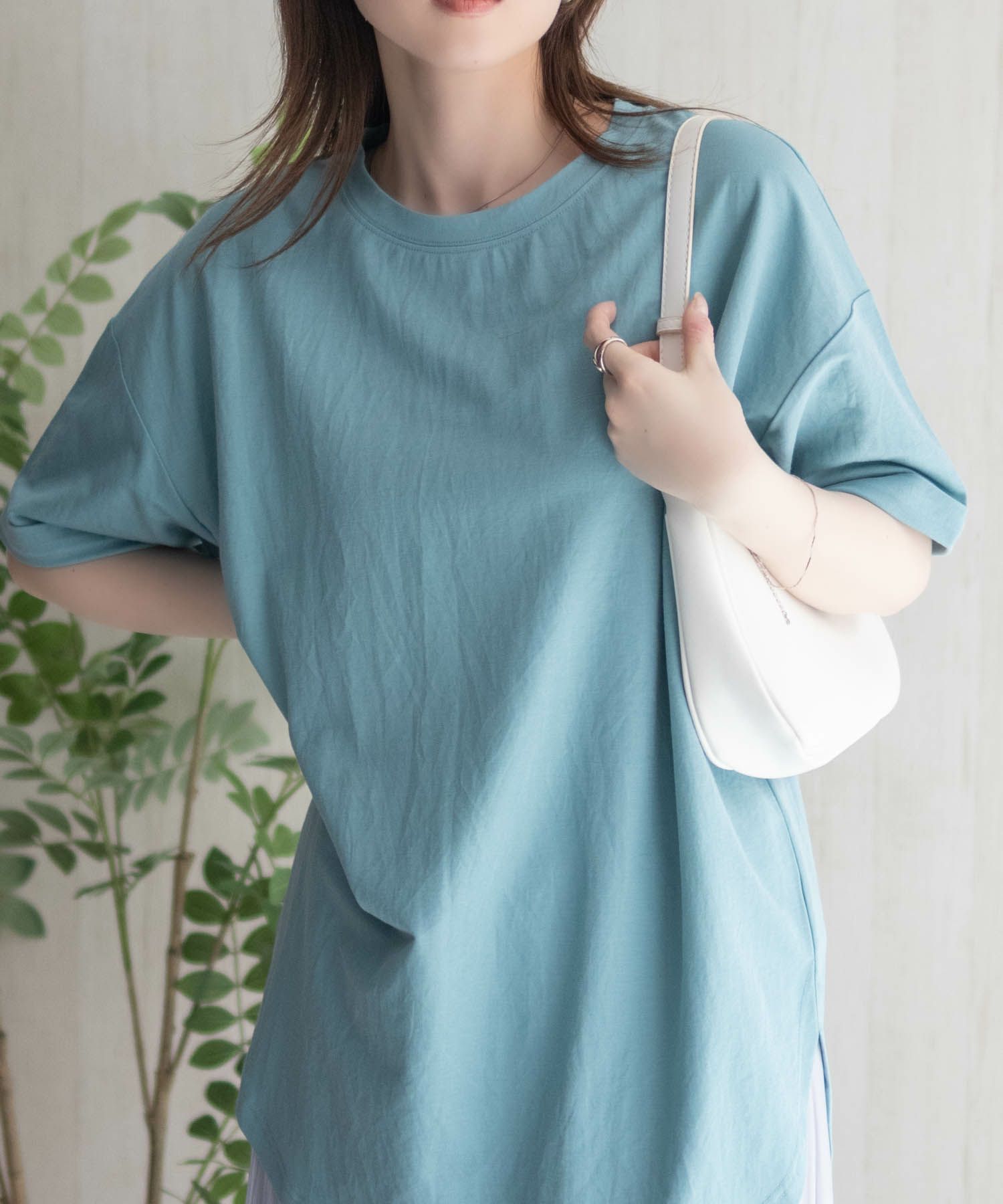 nAvy  SARARI チュニック丈Tシャツ レディース メール便 対応商品商品画像-3