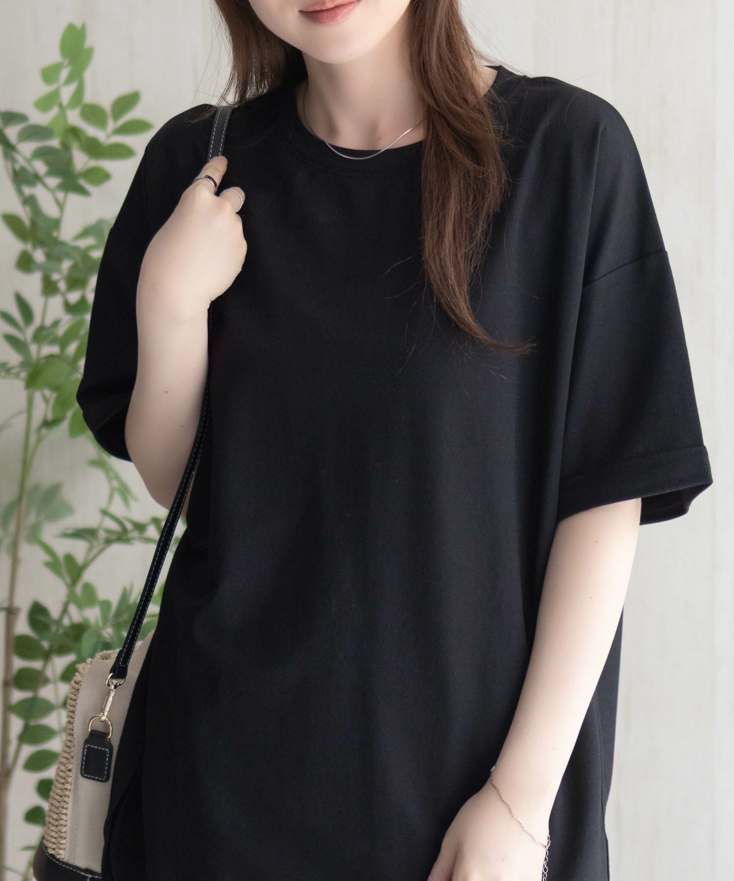 nAvy  SARARI チュニック丈Tシャツ レディース メール便 対応商品商品画像-8