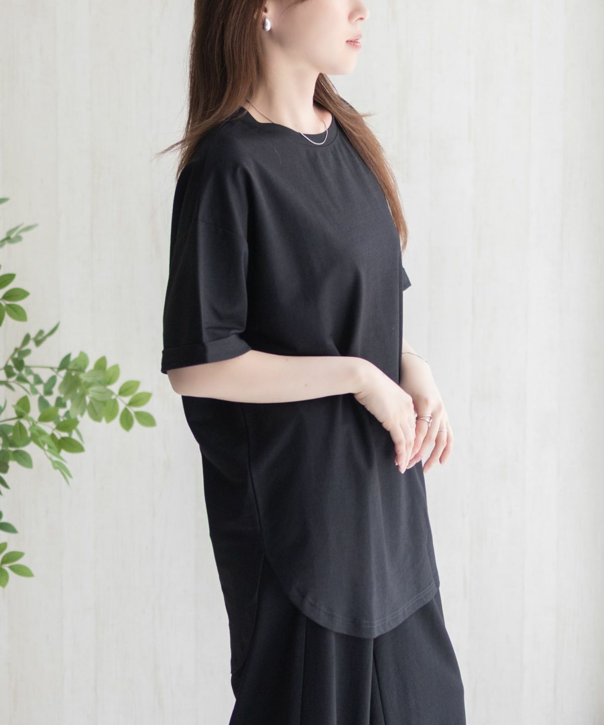 nAvy SARARI チュニック丈Tシャツ レディース ネコポス 対応商品