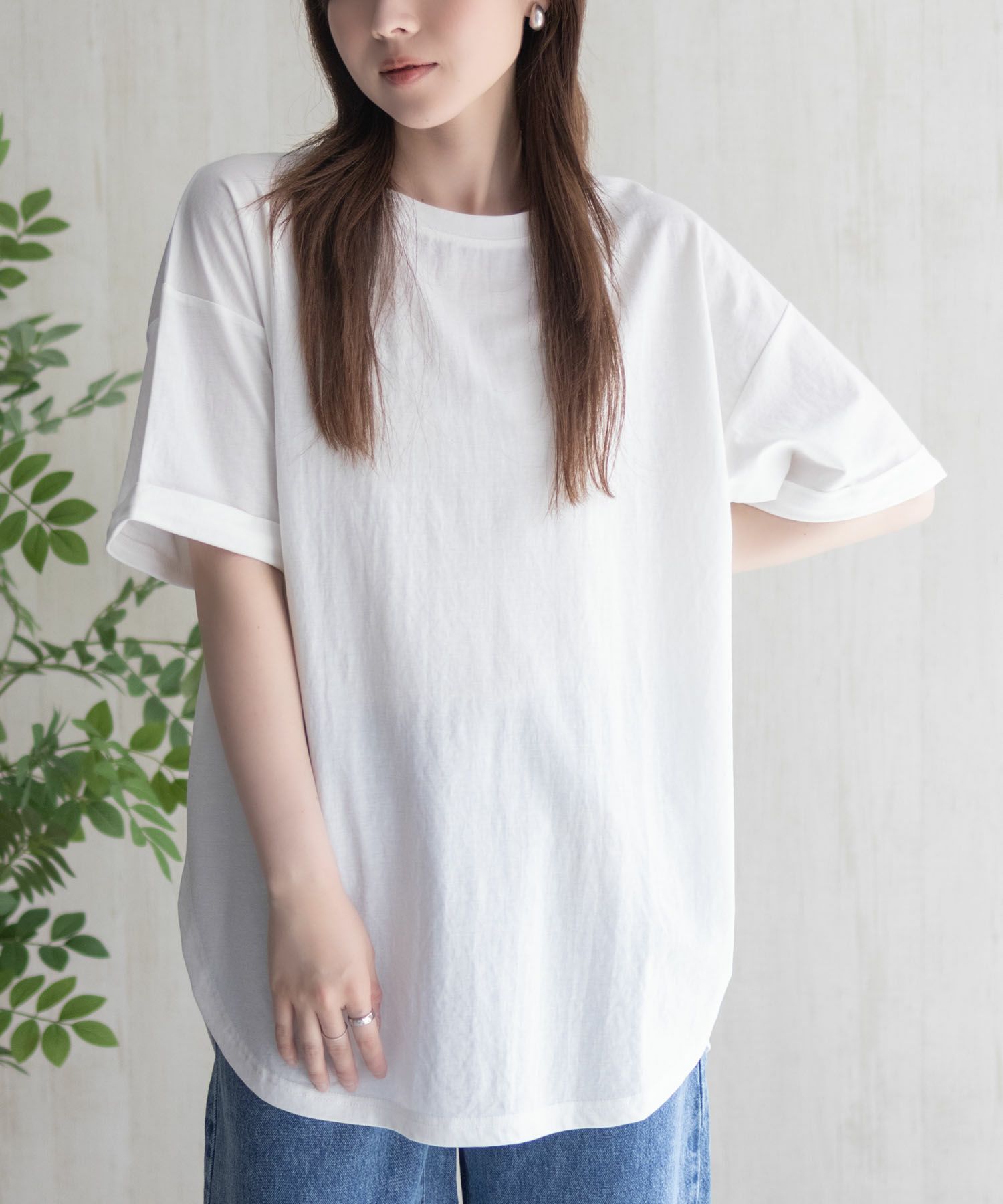 nAvy  SARARI チュニック丈Tシャツ レディース メール便 対応商品商品サムネイル-12