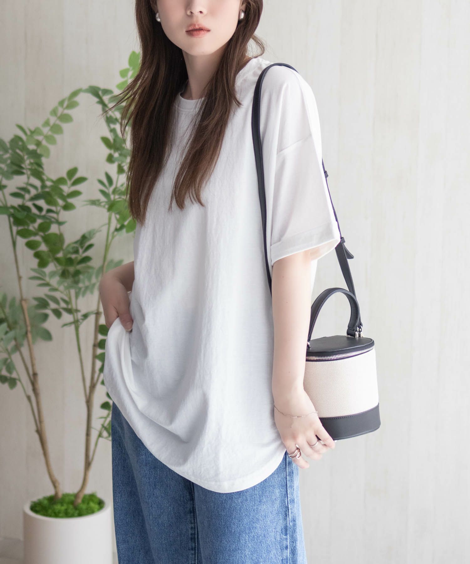 nAvy  SARARI チュニック丈Tシャツ レディース メール便 対応商品商品画像-15