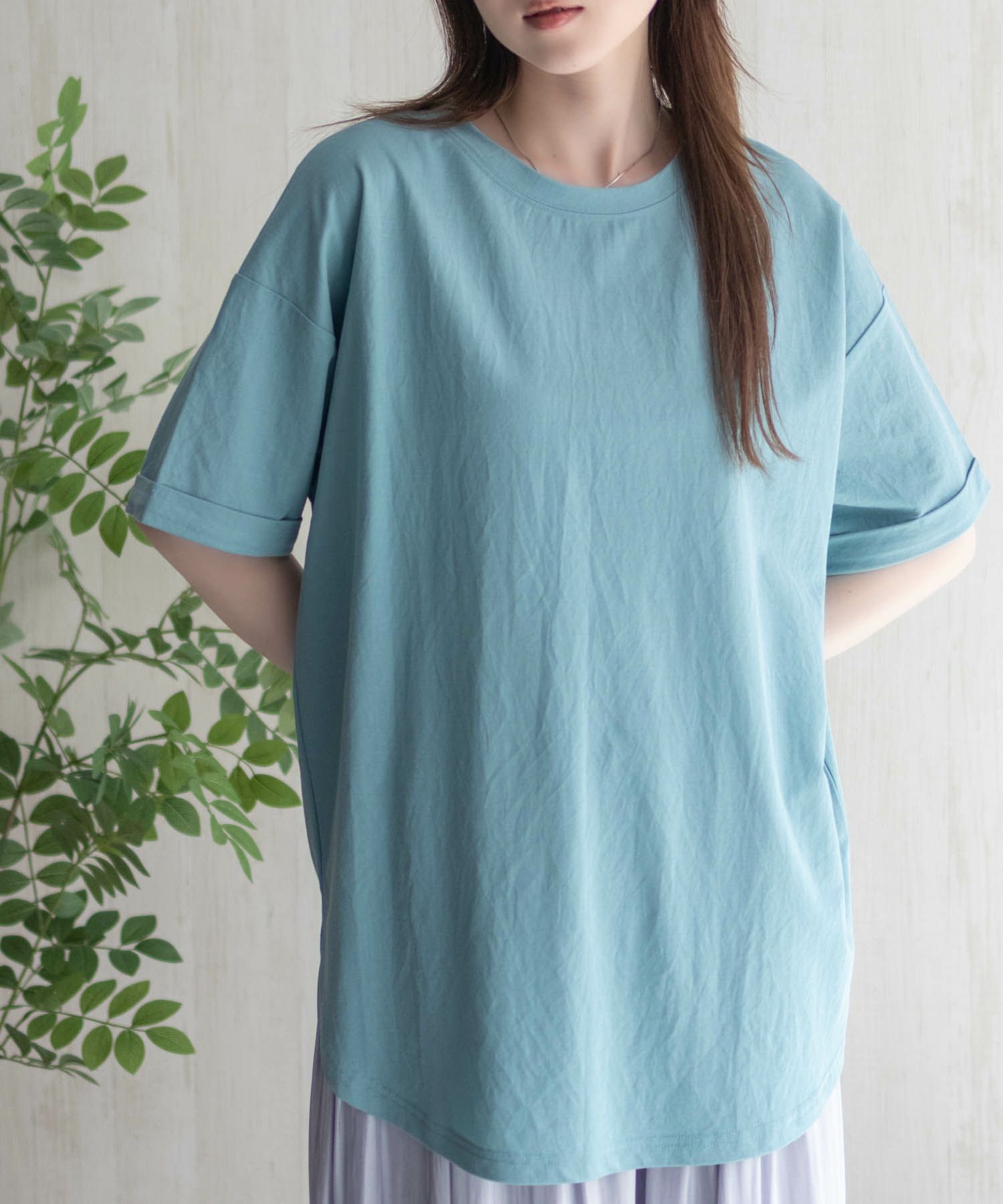 nAvy  SARARI チュニック丈Tシャツ レディース メール便 対応商品商品画像-17