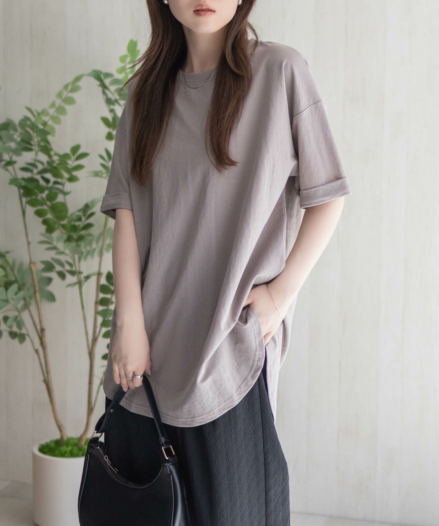 nAvy SARARI チュニック丈Tシャツ レディース ネコポス 対応商品