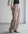 nAvy SARARI ベルト付きハイウエストパンツ レディース