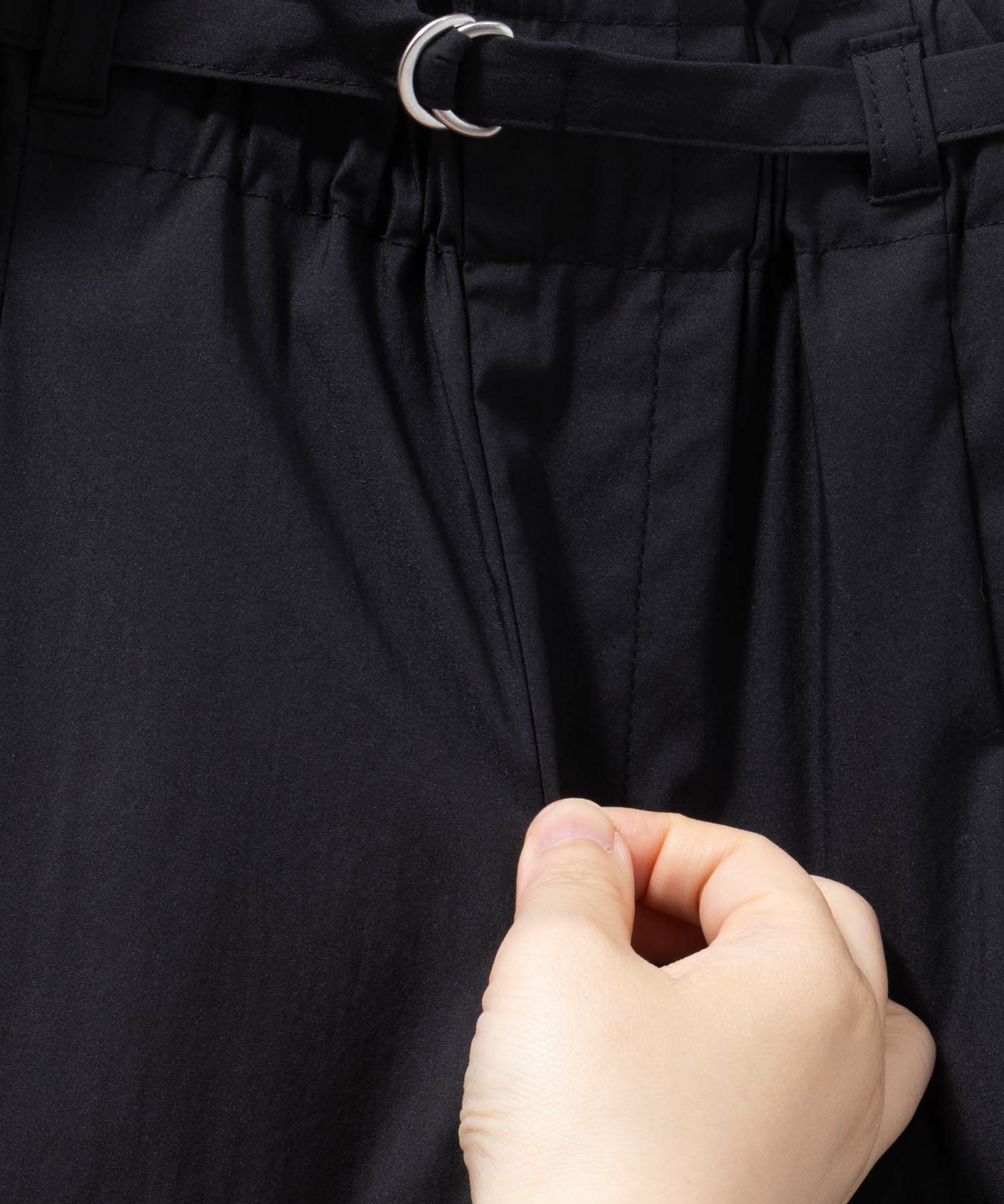 nAvy SARARI ベルト付きハイウエストパンツ レディース