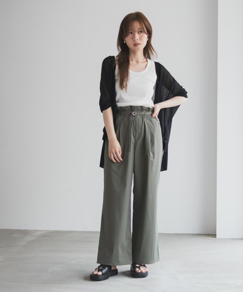 nAvy  SARARI ベルト付きハイウエストパンツ レディース商品画像-33