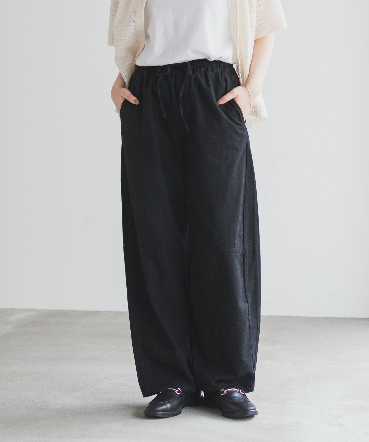 nAvy  ソフトツイルイージーカーブパンツ レディース商品画像-1