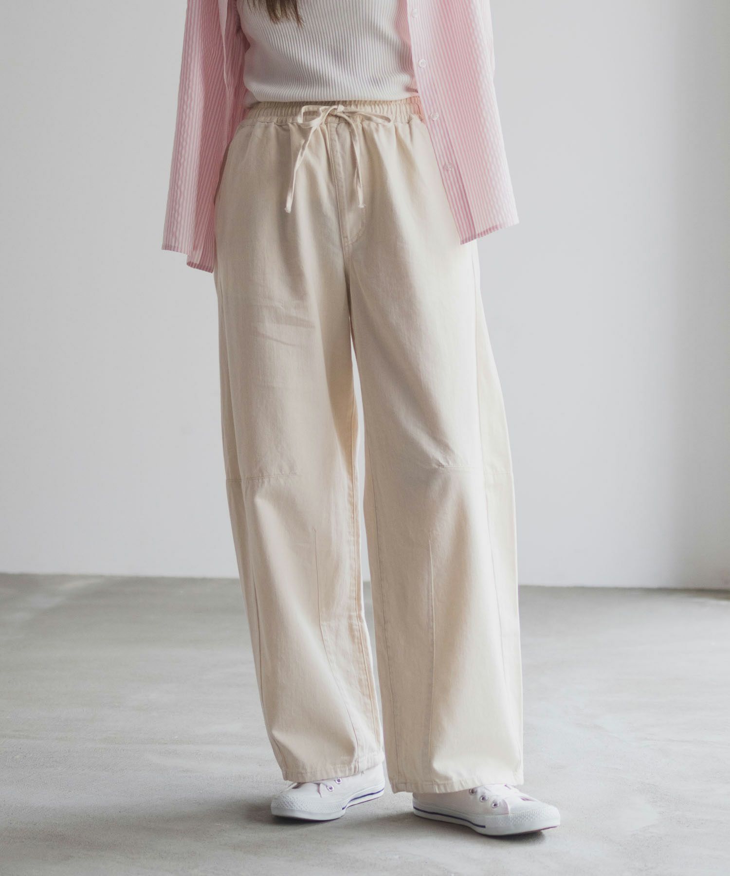 nAvy ソフトツイルイージーカーブパンツ レディース