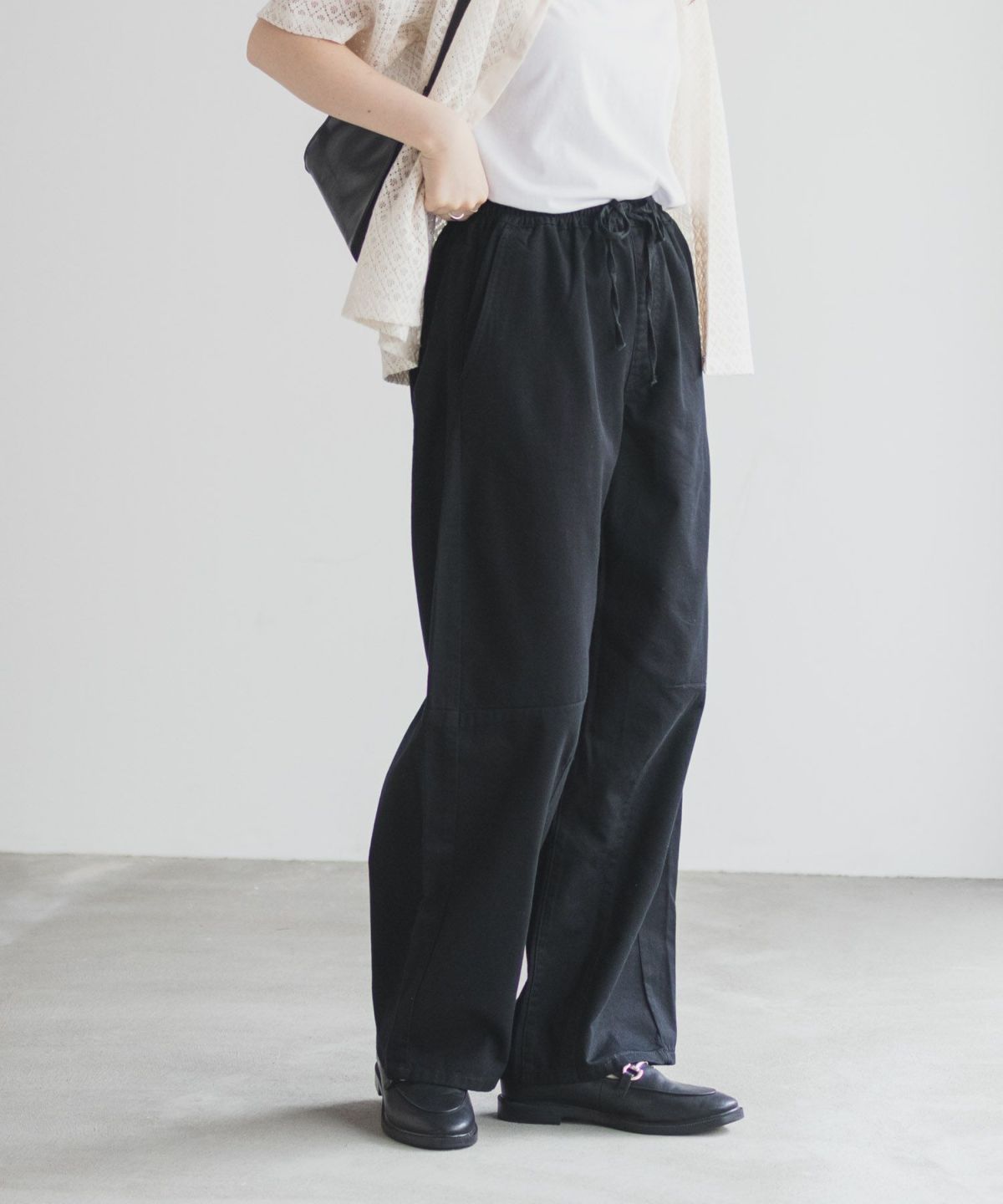 nAvy ソフトツイルイージーカーブパンツ レディース