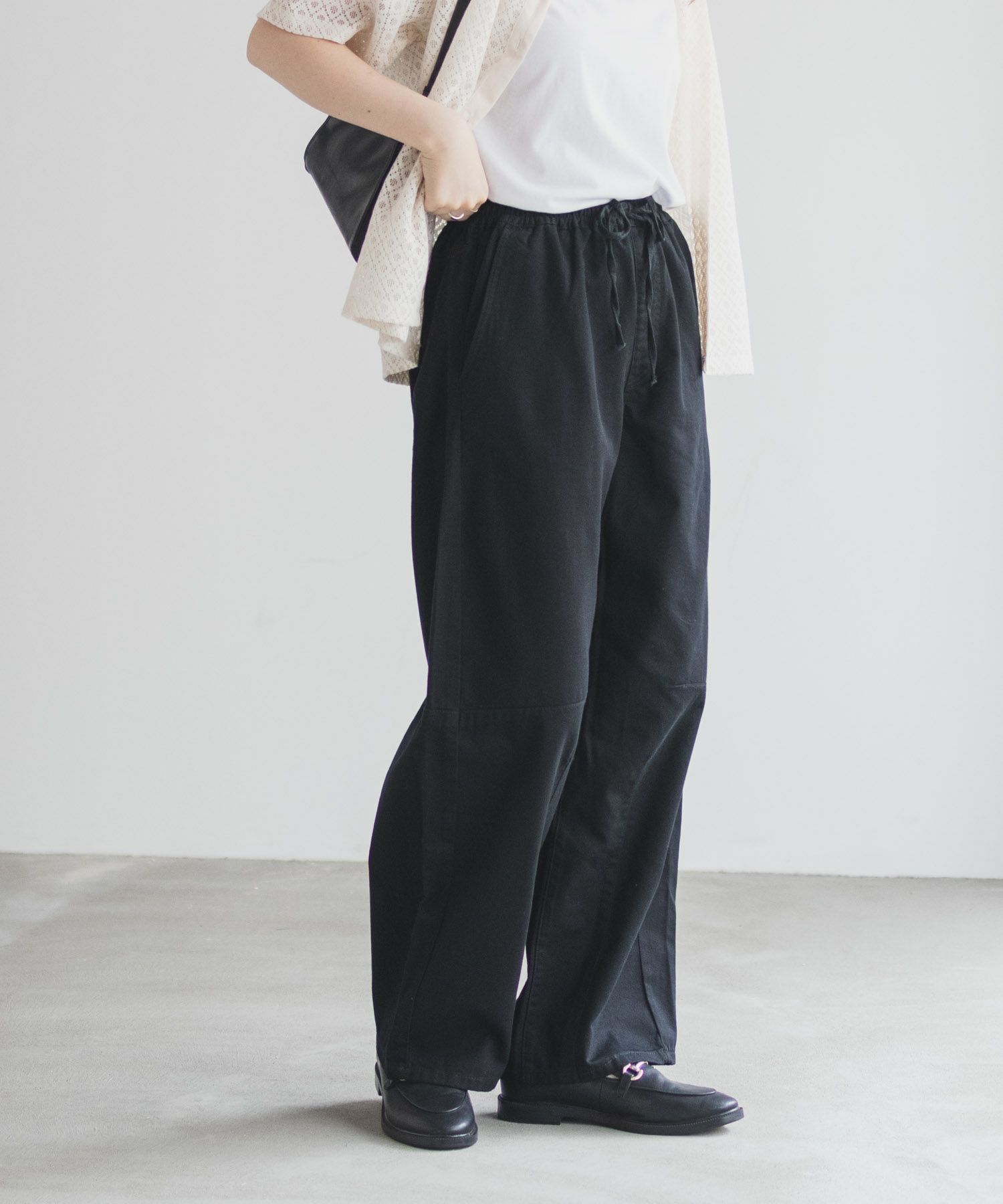 nAvy ソフトツイルイージーカーブパンツ レディース