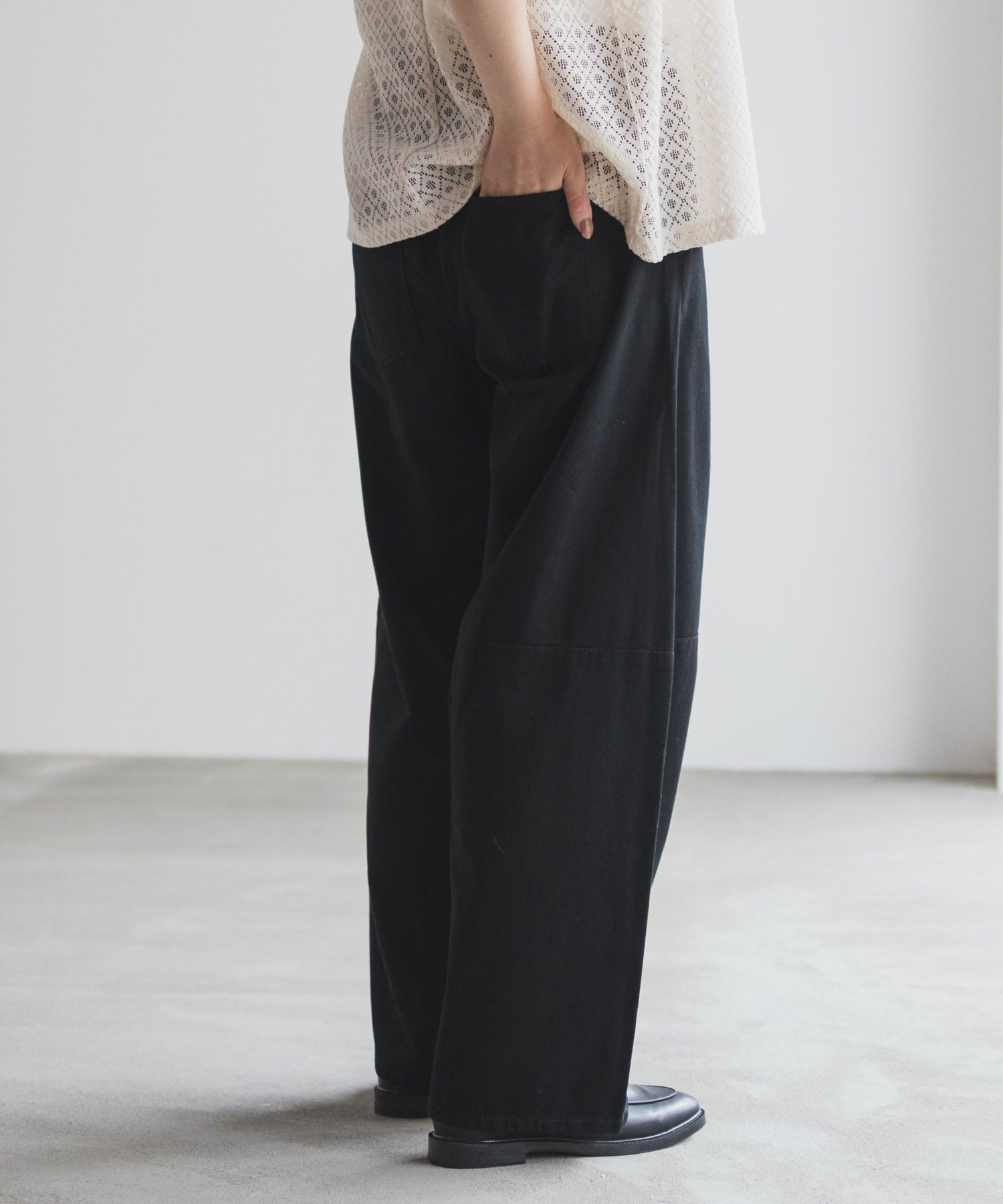 nAvy  ソフトツイルイージーカーブパンツ レディース商品画像-7