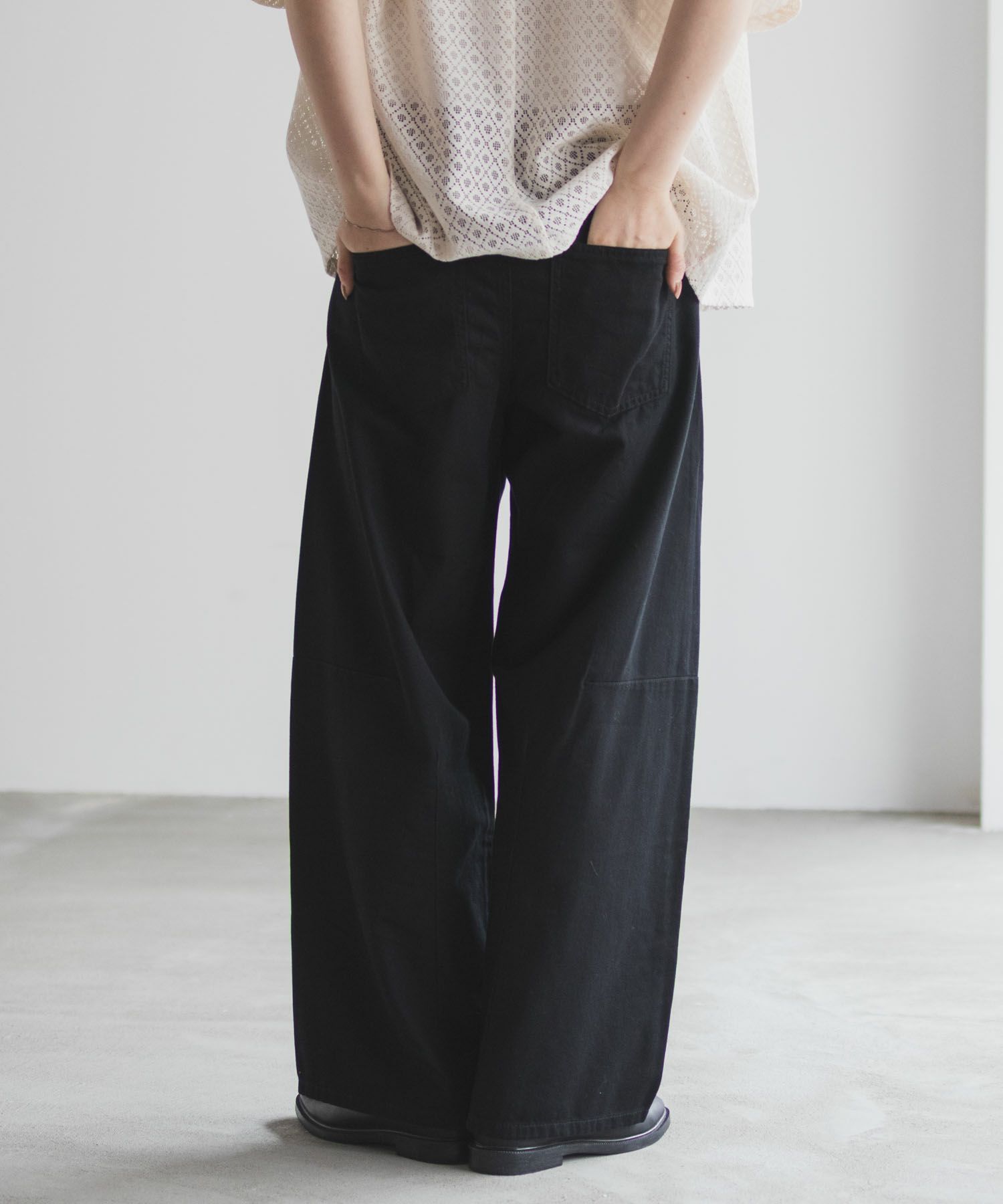 nAvy ソフトツイルイージーカーブパンツ レディース