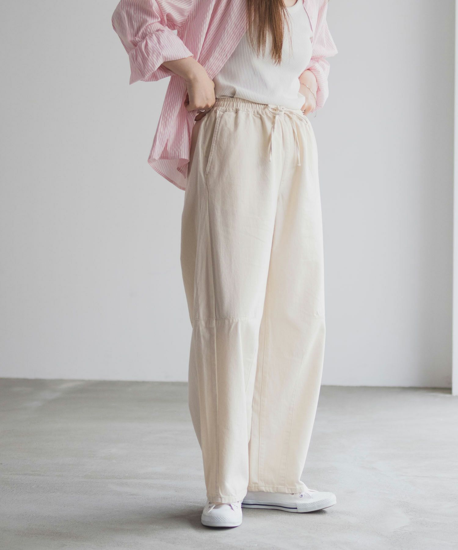 nAvy  ソフトツイルイージーカーブパンツ レディース商品画像-11