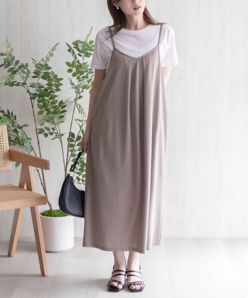 nAvy  ポリツイルキャミワンピースアンサンブル レディース商品画像-3