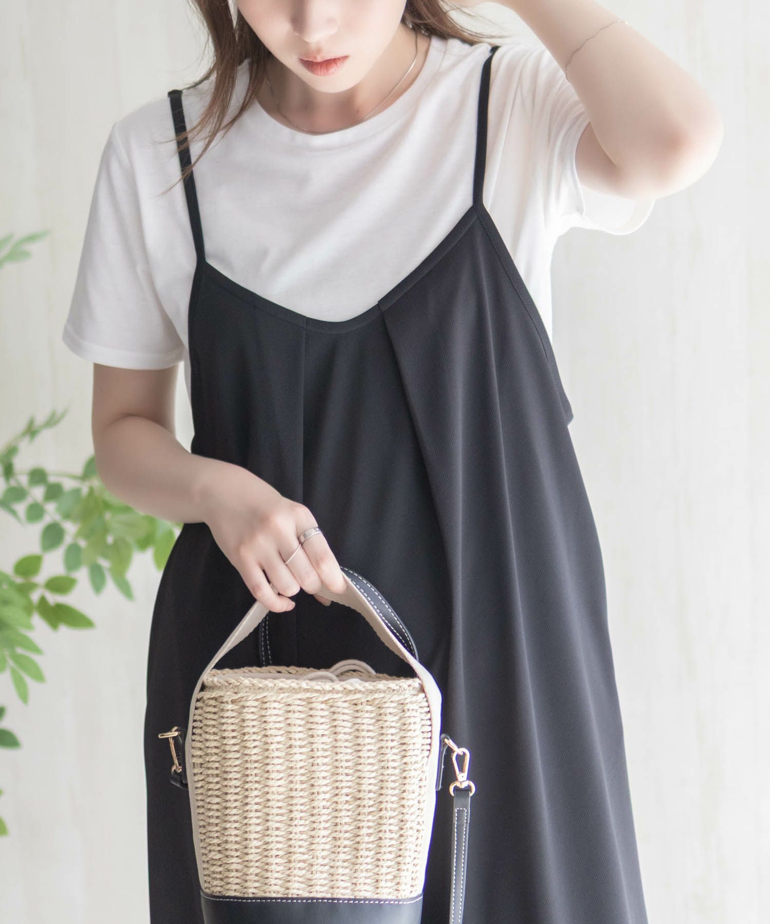 nAvy  ポリツイルキャミワンピースアンサンブル レディース商品画像-7