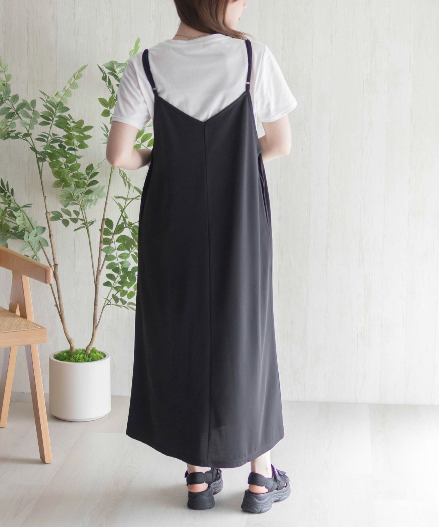 nAvy  ポリツイルキャミワンピースアンサンブル レディース商品画像-9