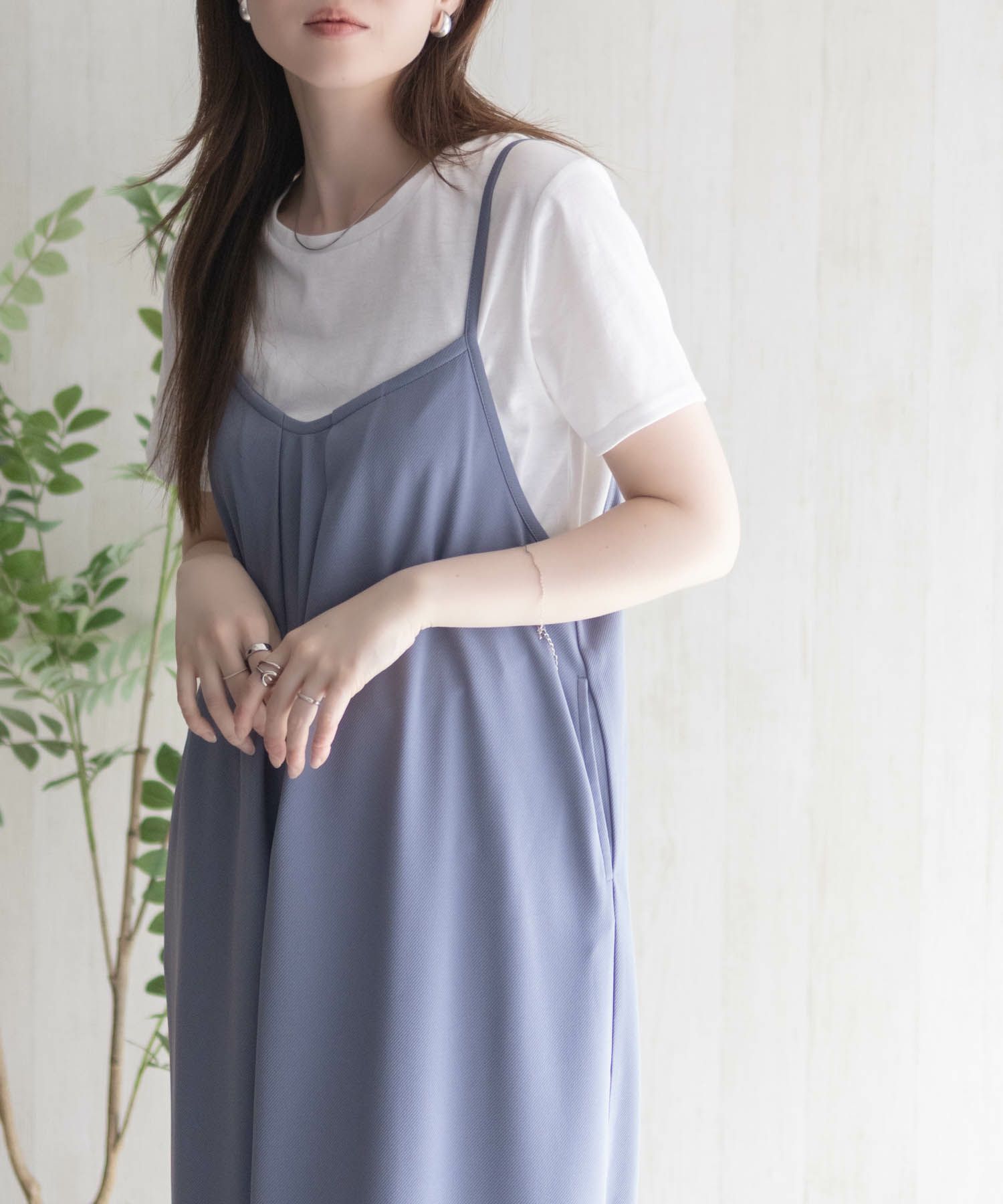 nAvy  ポリツイルキャミワンピースアンサンブル レディース商品画像-12