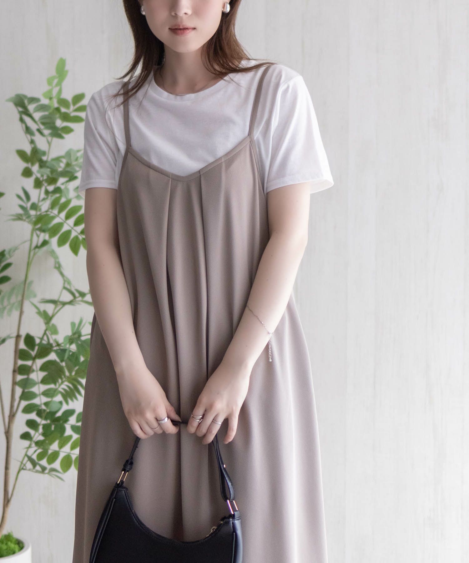 nAvy  ポリツイルキャミワンピースアンサンブル レディース商品画像-18