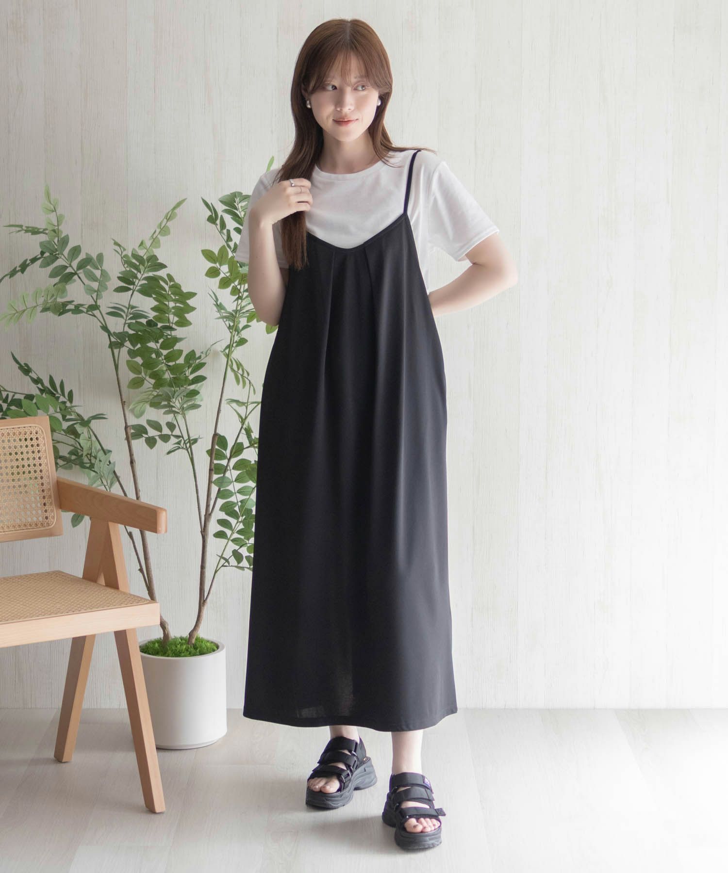 nAvy  ポリツイルキャミワンピースアンサンブル レディース商品サムネイル-34