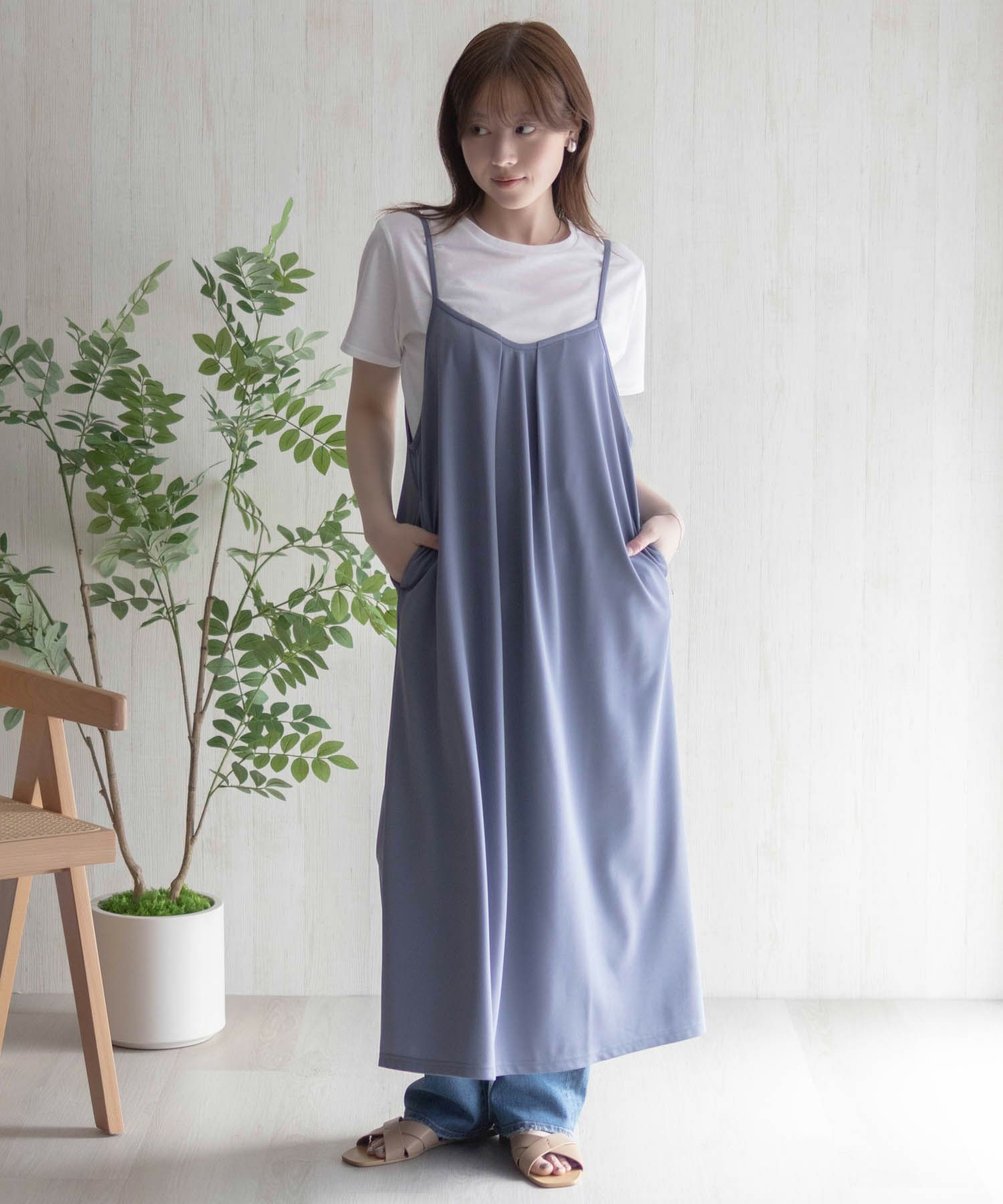 nAvy  ポリツイルキャミワンピースアンサンブル レディース商品サムネイル-35