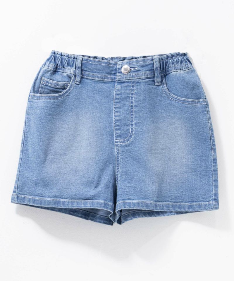 NAVY のびるモン デニムハイウエスト ショートパンツ
