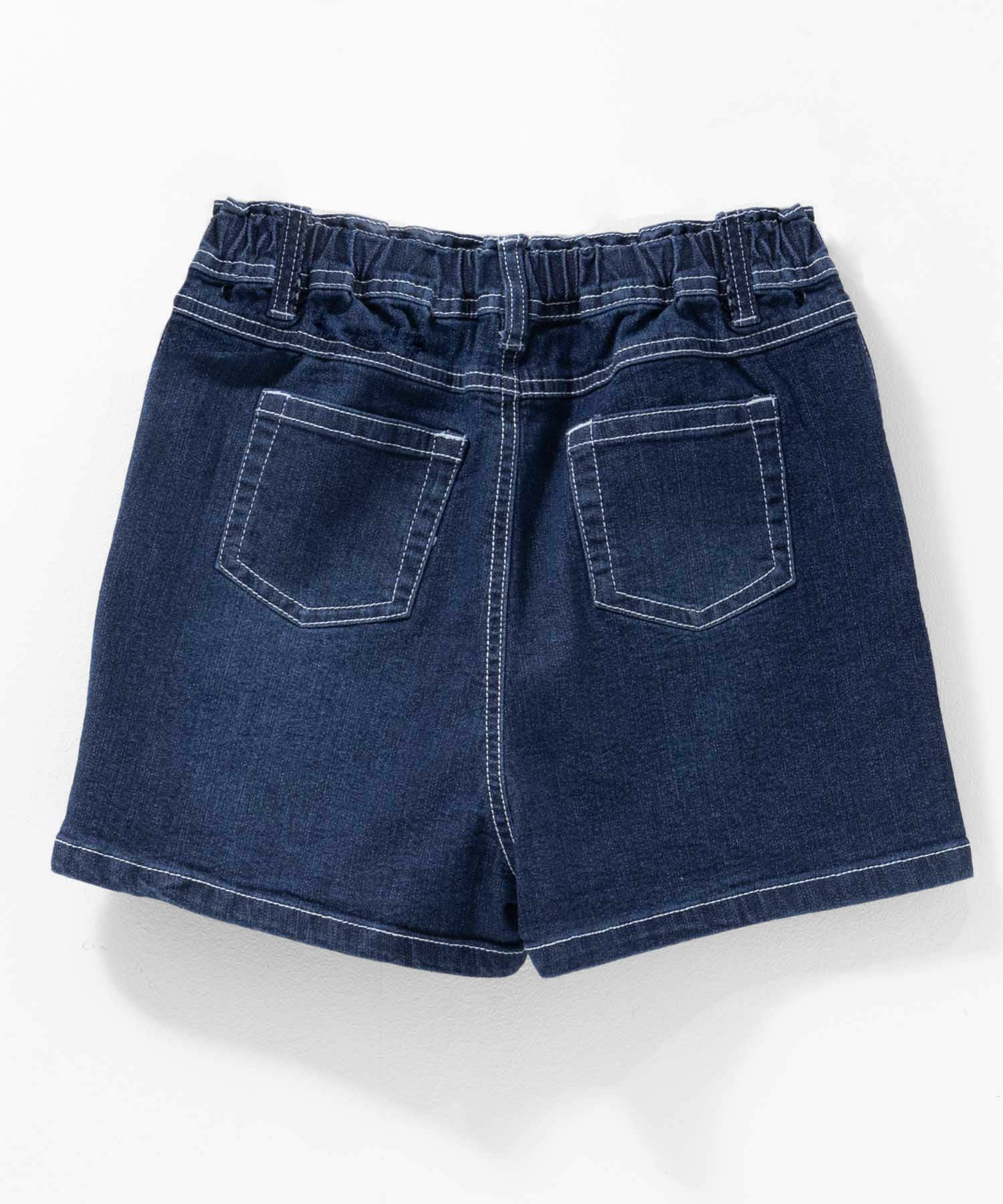 NAVY のびるモン デニムハイウエストショートパンツ キッズ