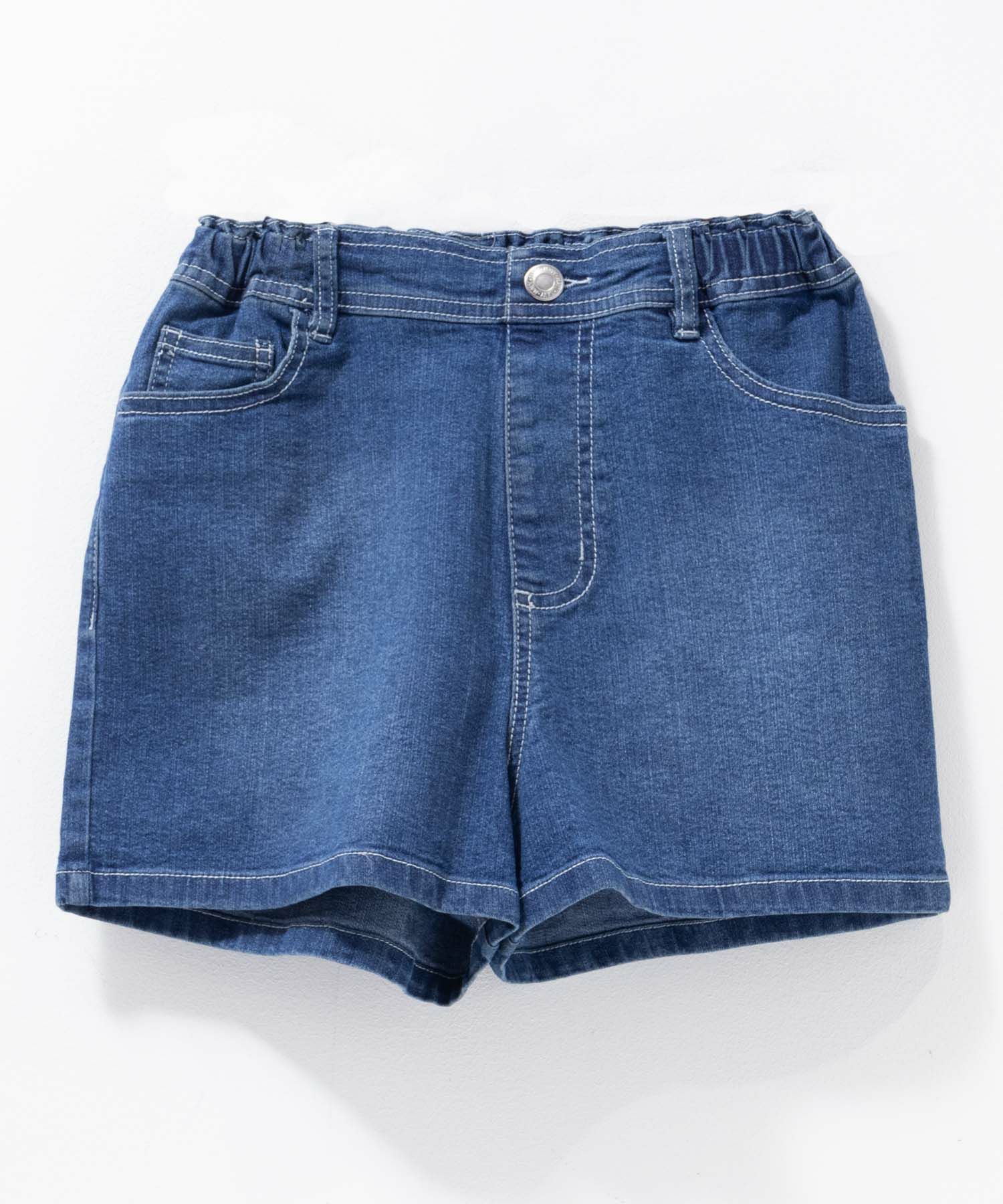 NAVY のびるモン デニムハイウエストショートパンツ キッズ