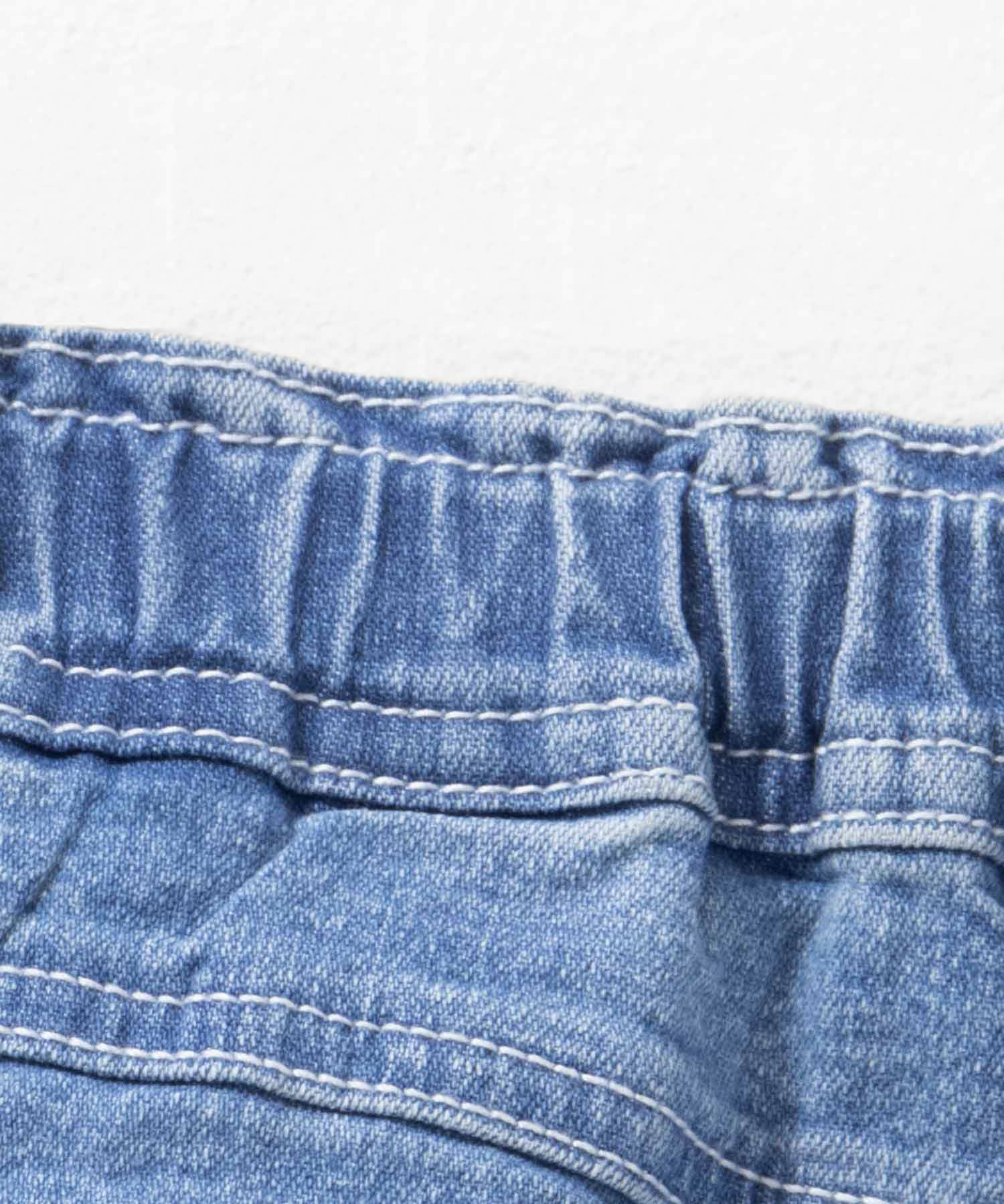 NAVY のびるモン デニムハイウエストショートパンツ キッズ