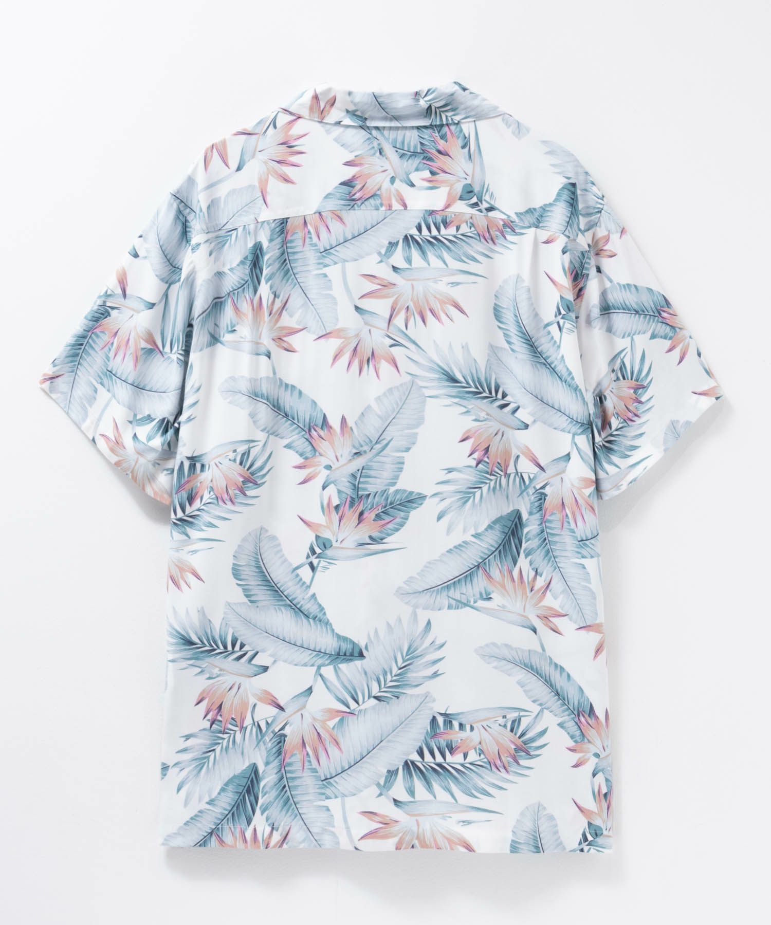 NAVY SARARI レーヨンアロハプリントシャツ メンズ