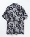 NAVY SARARI レーヨンアロハプリントシャツ メンズ