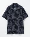 NAVY SARARI レーヨンアロハプリントシャツ メンズ