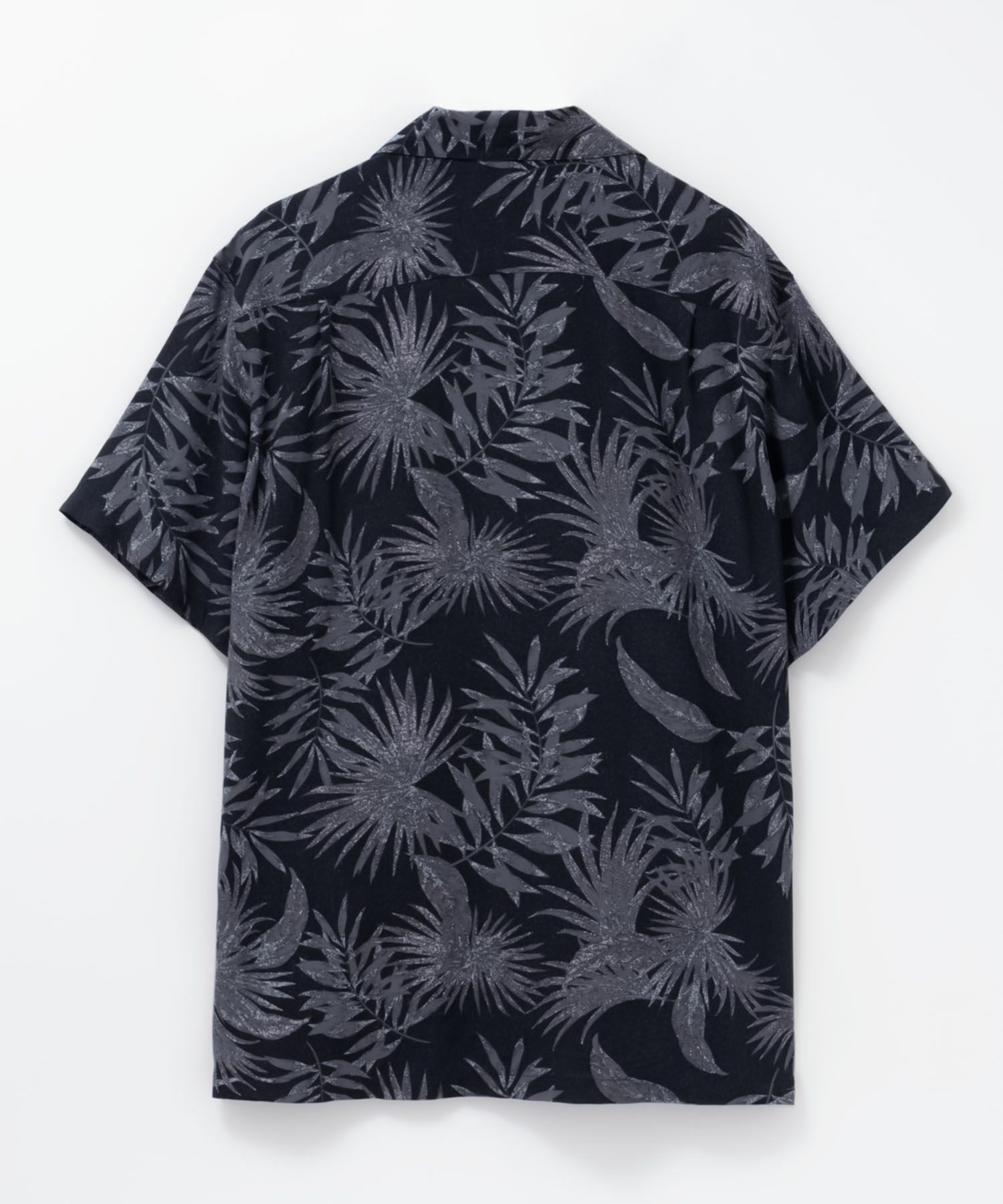 NAVY SARARI レーヨンアロハプリントシャツ メンズ