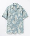 NAVY SARARI レーヨンアロハプリントシャツ メンズ