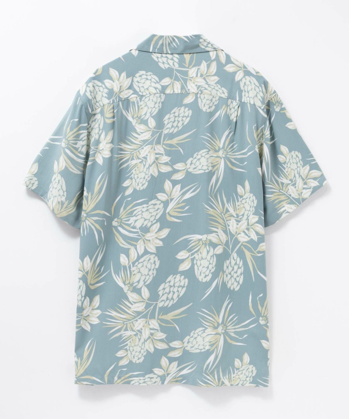 NAVY SARARI レーヨンアロハプリントシャツ メンズ