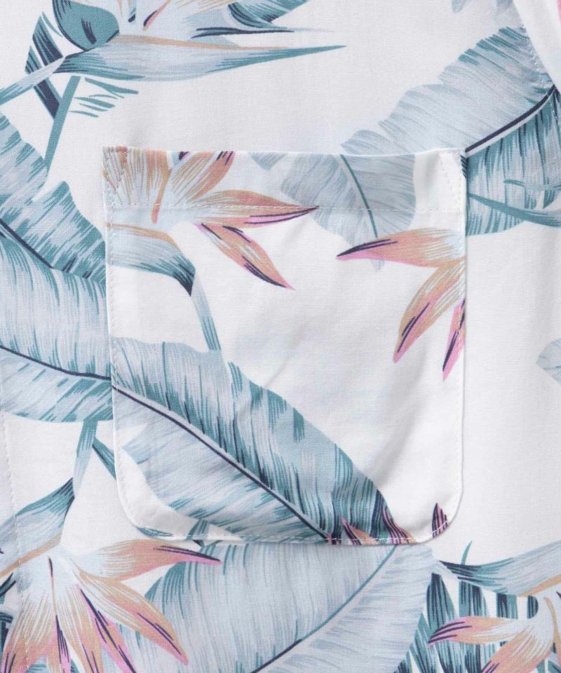 NAVY  SARARI レーヨンアロハプリントシャツ メンズ商品画像-11