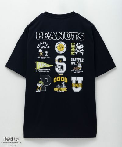 PEANUTS SNOOPY ロゴサガラ刺繍Tシャツ メンズ ネコポス 対応商品